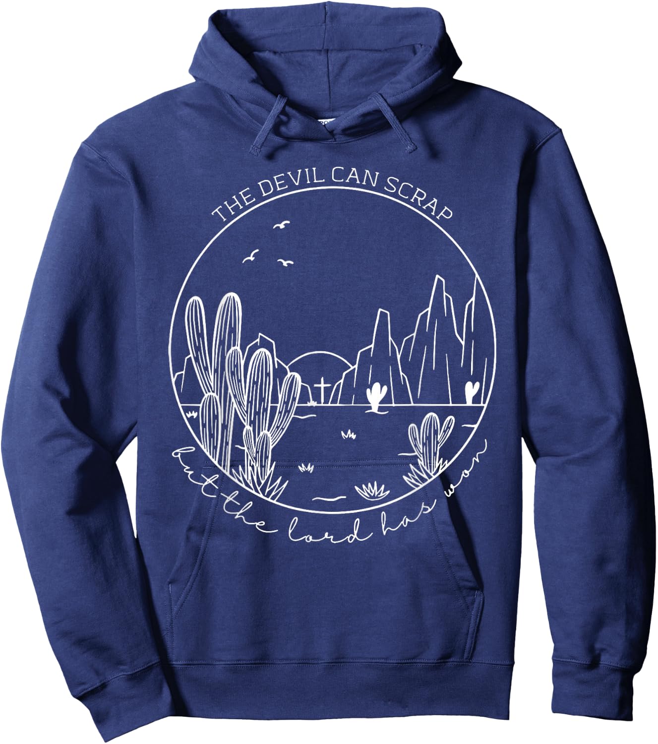 The Devil Can Scrap But The Lord Has Won, Howdy Cowgirl Hoodie - Hoodie | Navy