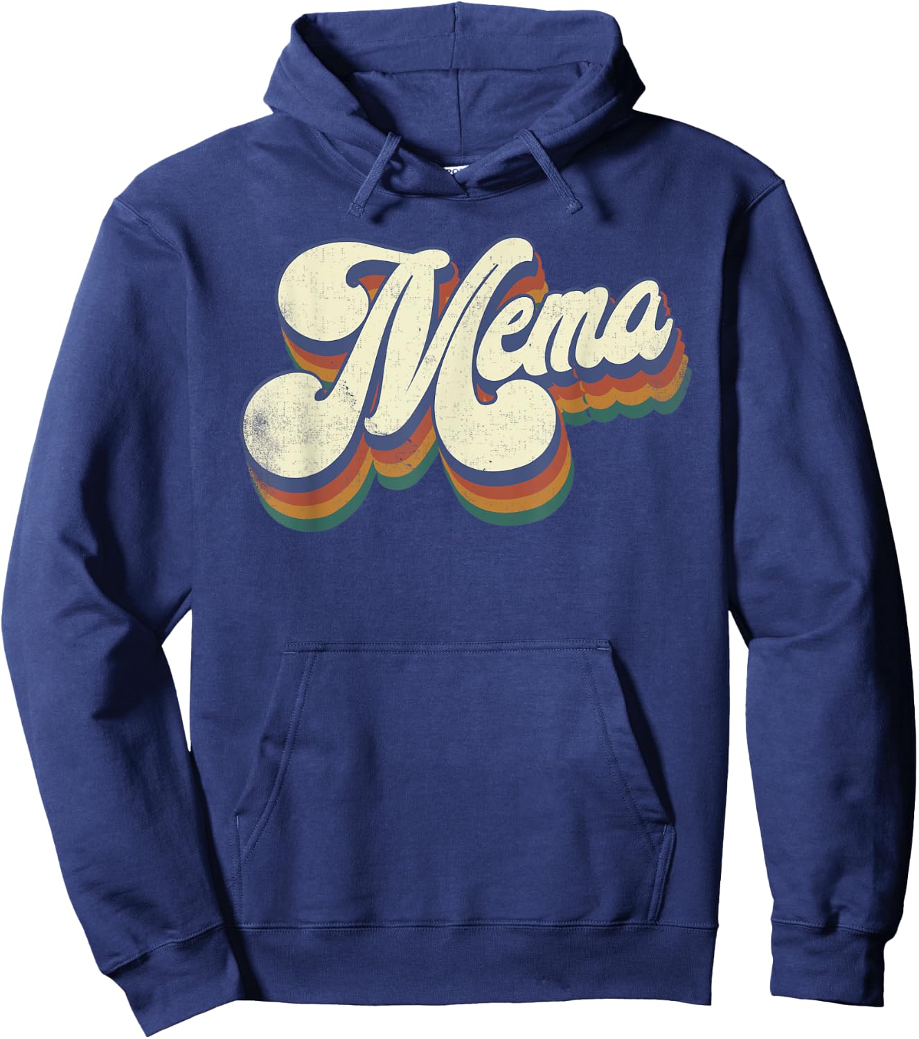 Mema Gifts For Grandma Retro Vintage Mother's Day Mema Hoodie - Hoodie | Navy