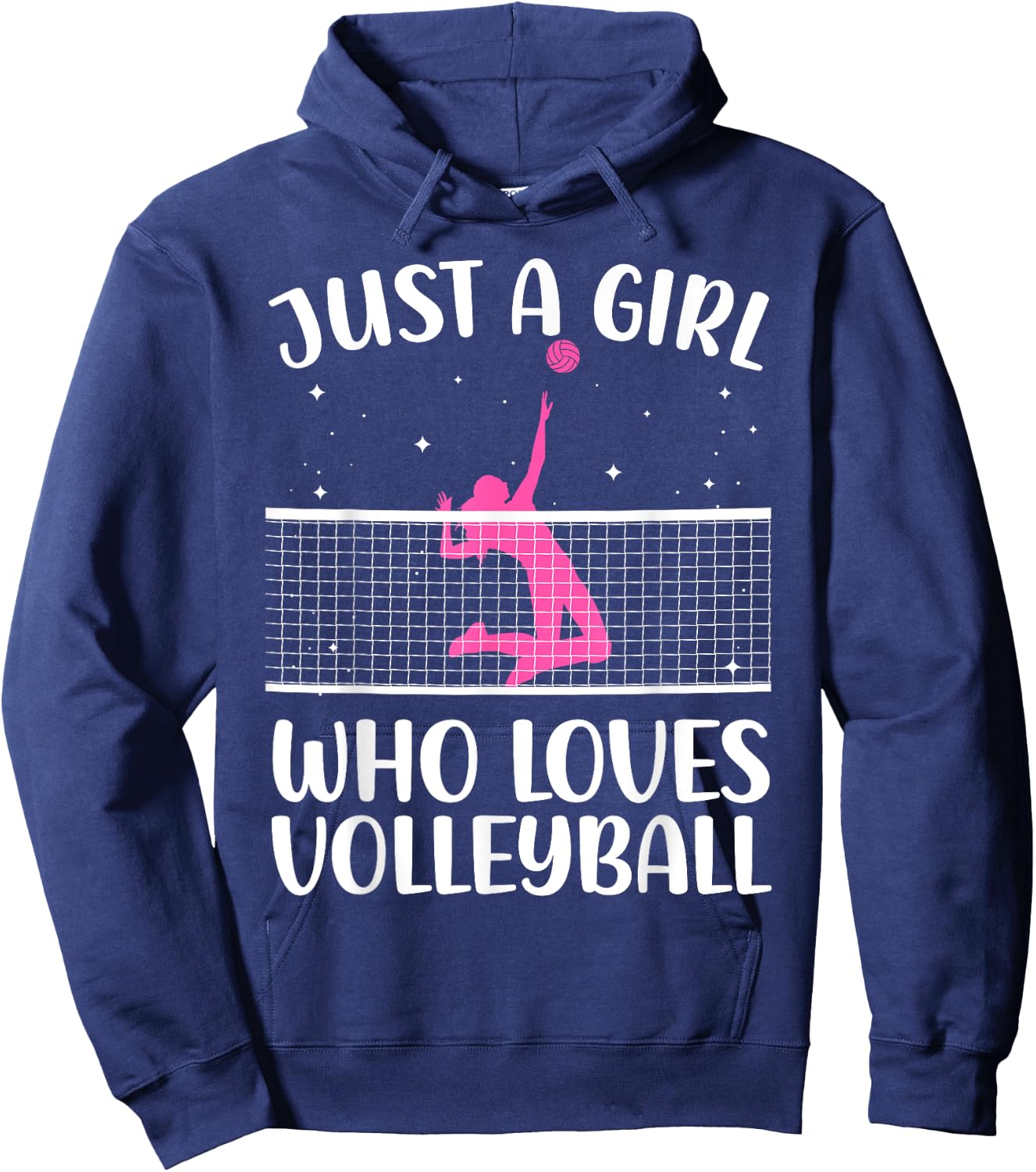 Cute Volleyball Player for Teen Girls Women Libero Coach Hoodie - Hoodie | Navy