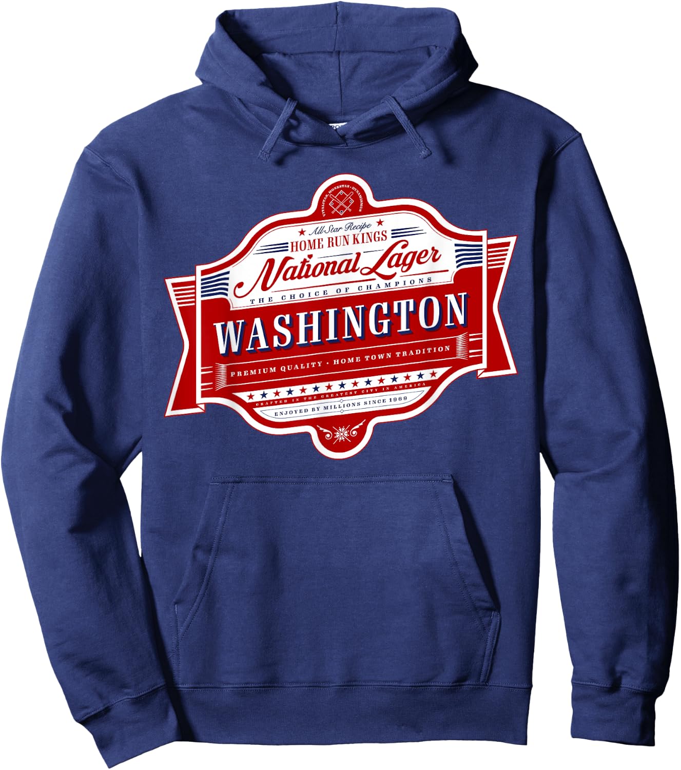 Classic Washington D.C. Beer Label - D.C. Pride Hoodie - Hoodie | Navy
