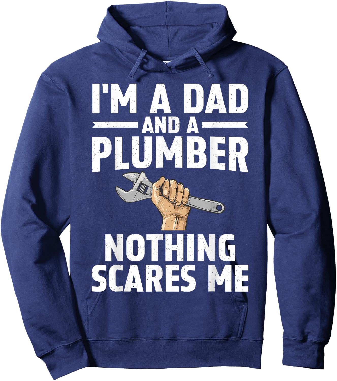 Cool Plumber Art Dad Plumbing Gag Pipefitter Plumber Hoodie - Hoodie | Navy
