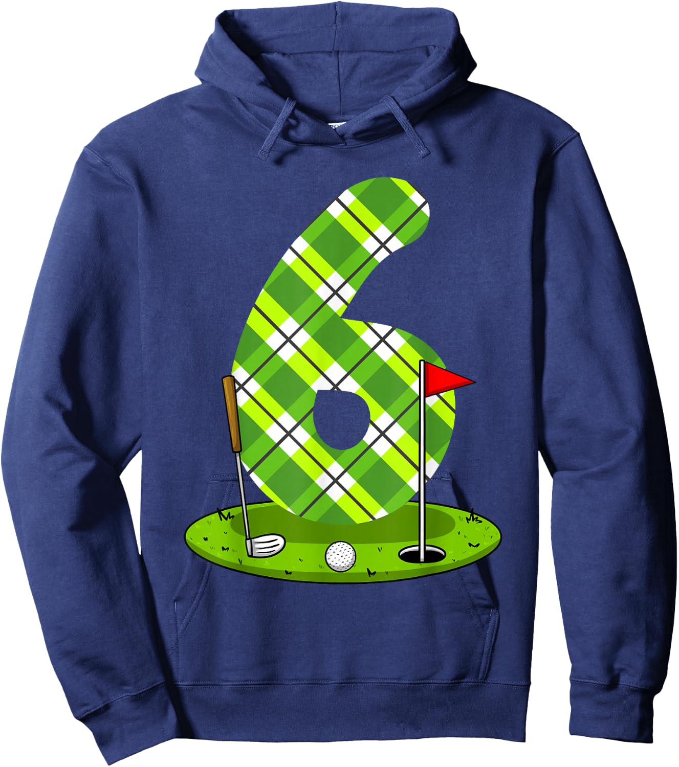 Golf Birthday Shirt For Kids 6th Birthday Party Golfer Hoodie - Hoodie | Navy