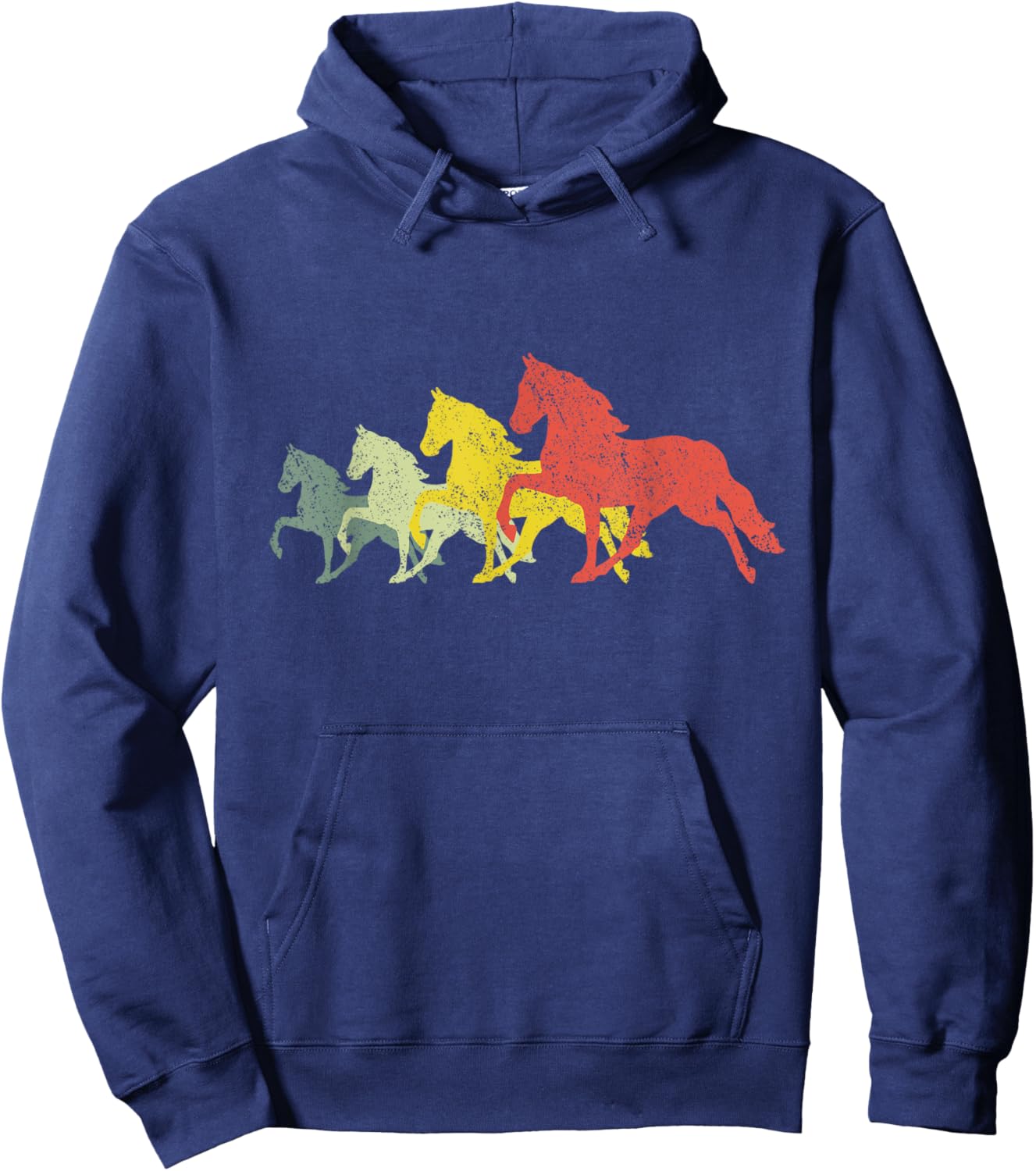 Horse Mom & Dad Silhouette - Horse Vintage Tennessee Walker Hoodie - Hoodie | Navy