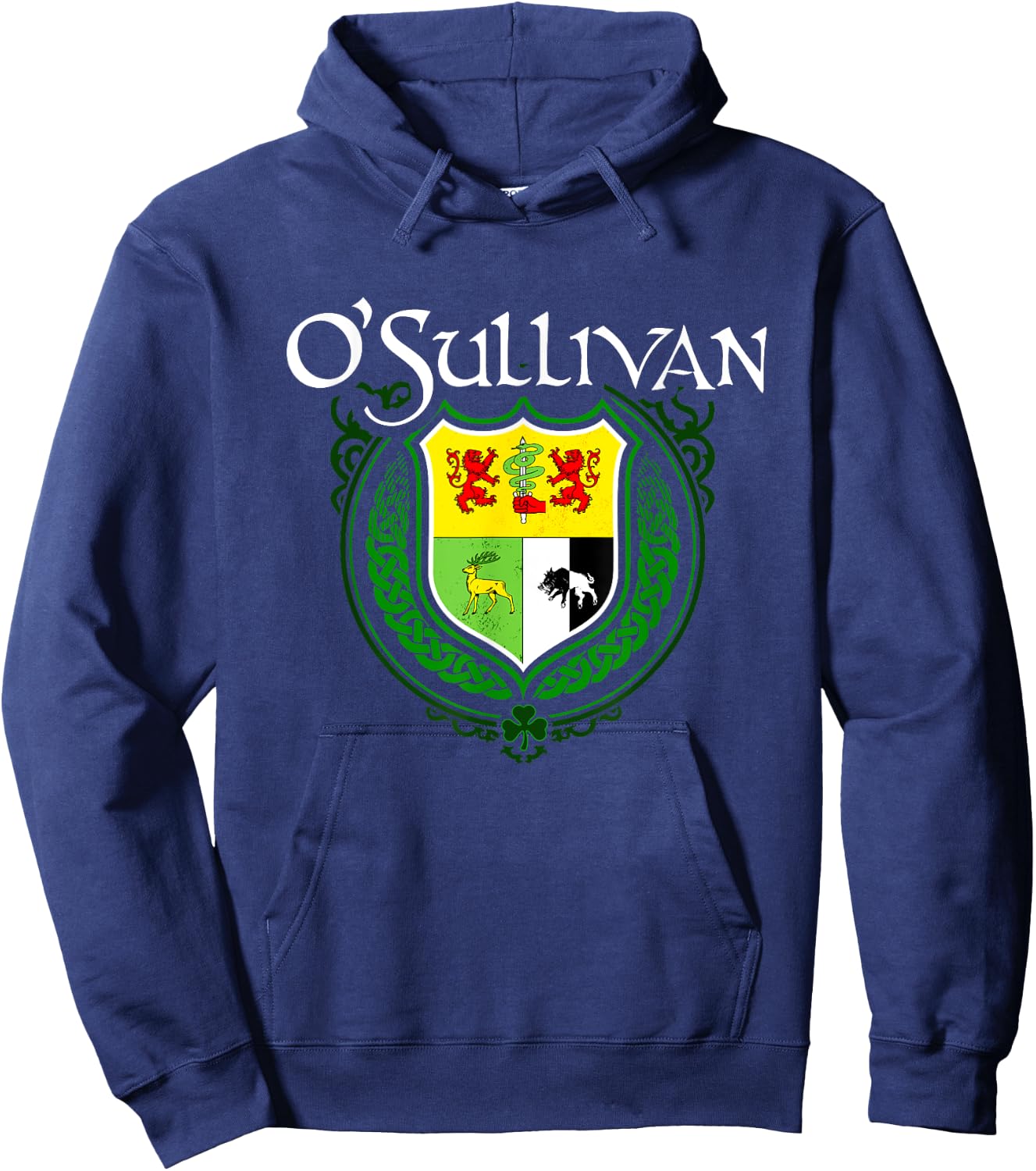 O'Sullivan Surname Irish Clan Tartan Badge Ireland Hoodie - Hoodie | Navy
