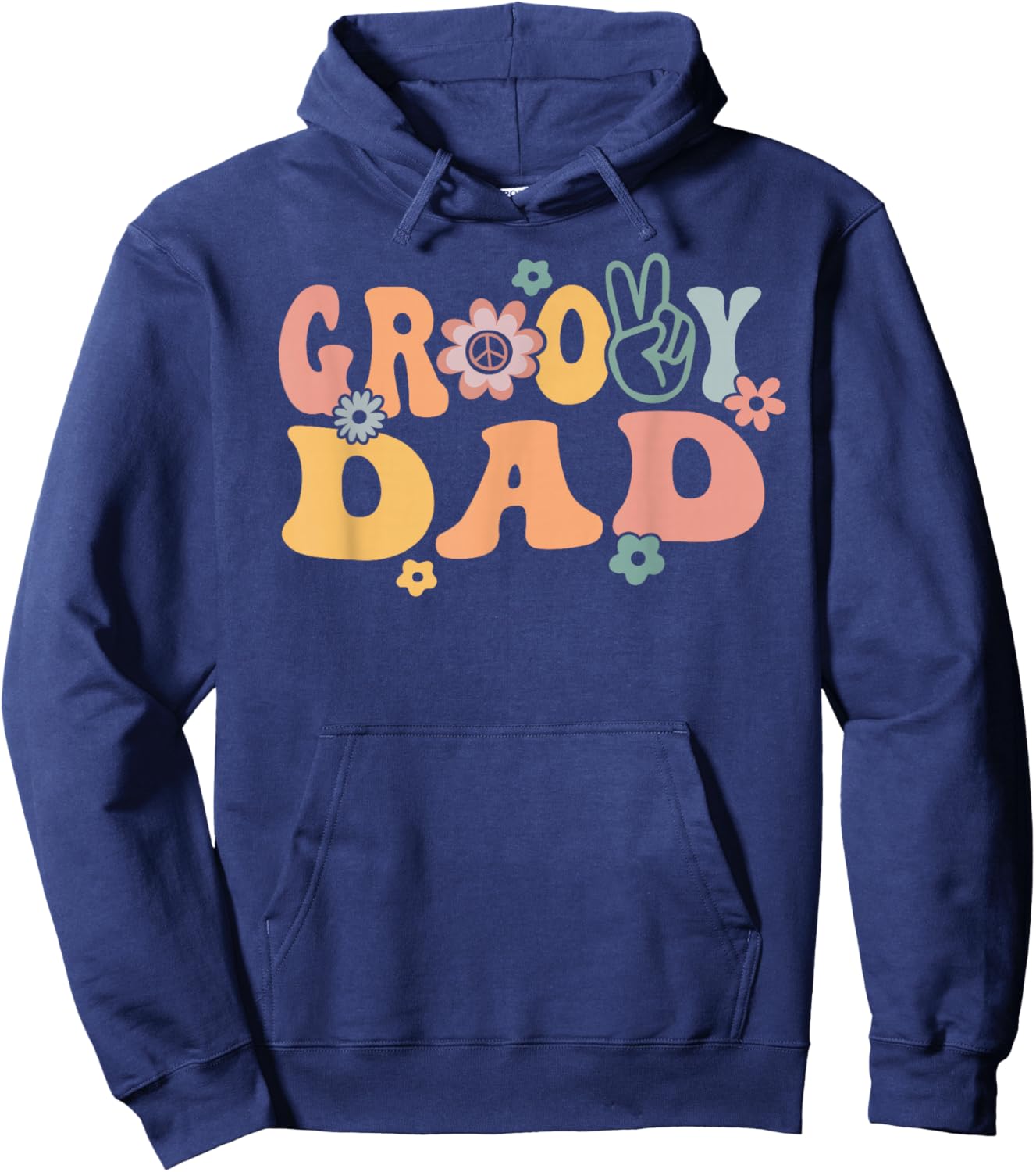 Groovy Dad Retro Father Matching Family 1st Birthday Party Hoodie - Hoodie | Navy