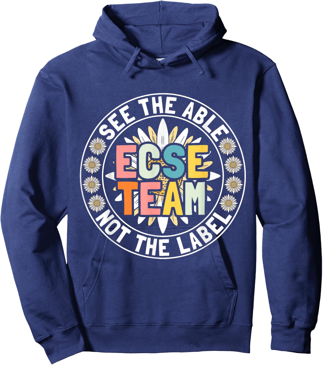 ECSE Early Childhood Special Education - ECSE Teacher Hoodie - Hoodie | Navy