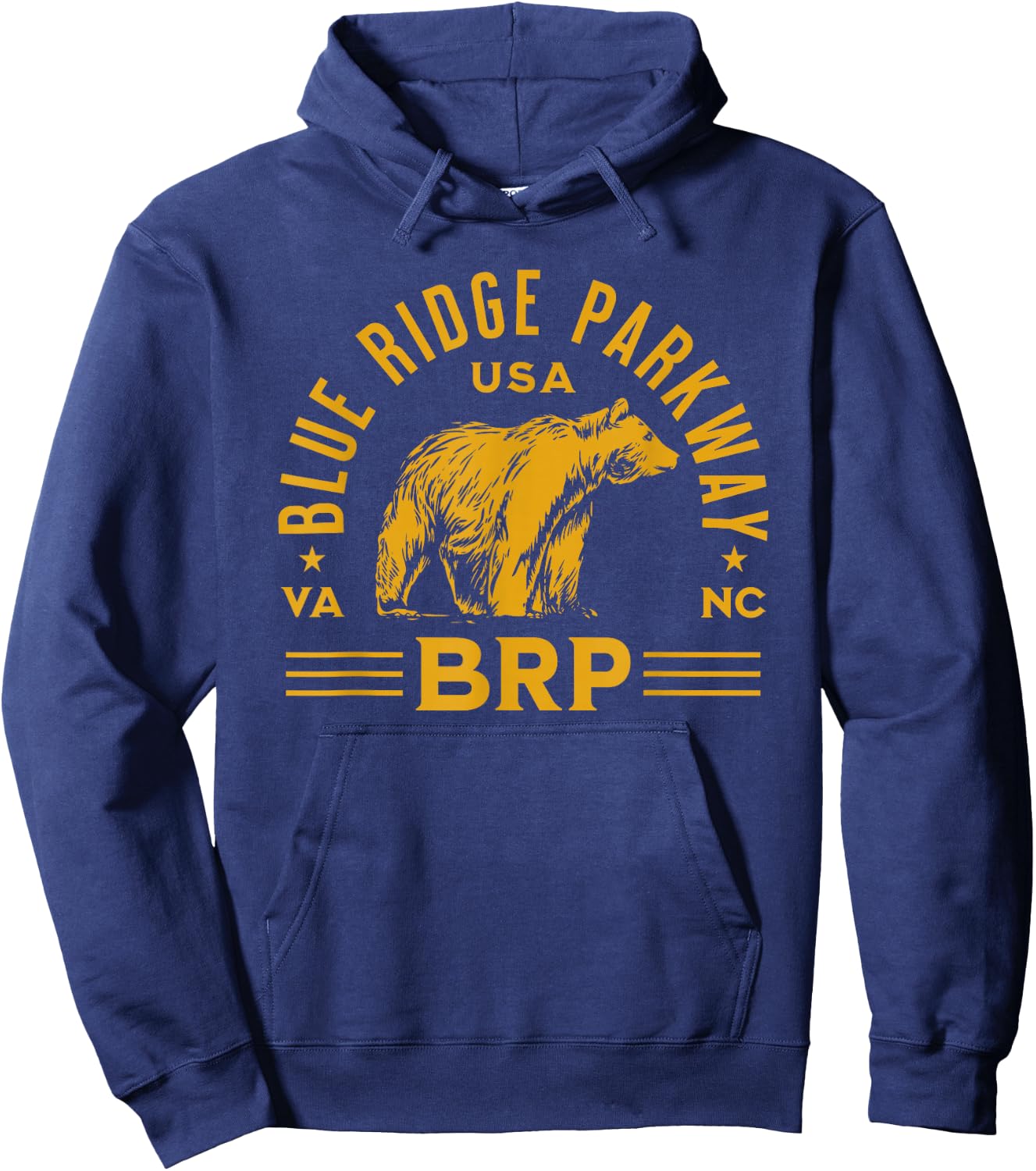 Blue Ridge Parkway NC and VA Bear Design Hoodie - Hoodie | Navy