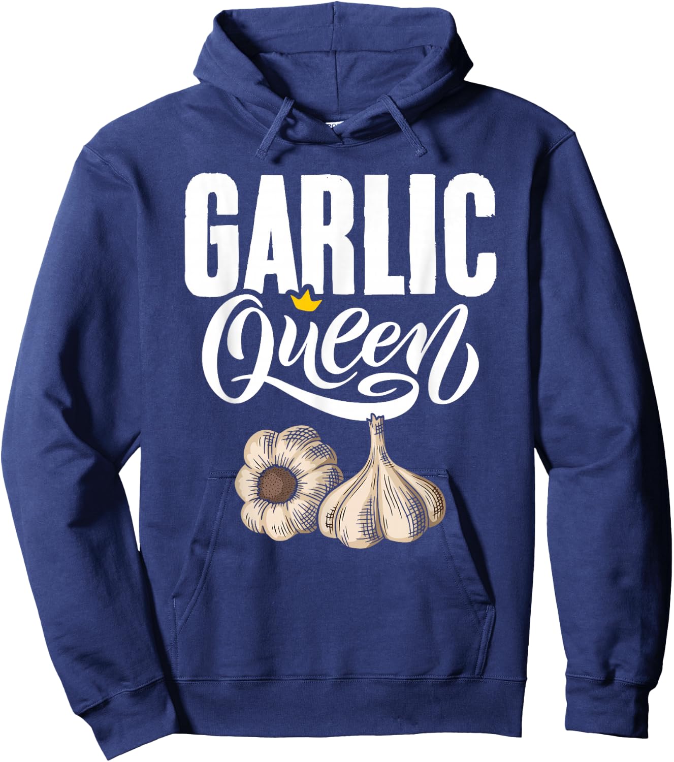 Garlic Queen Gourmet Cooking Seasoning Funny Garlic Hoodie - Hoodie | Navy