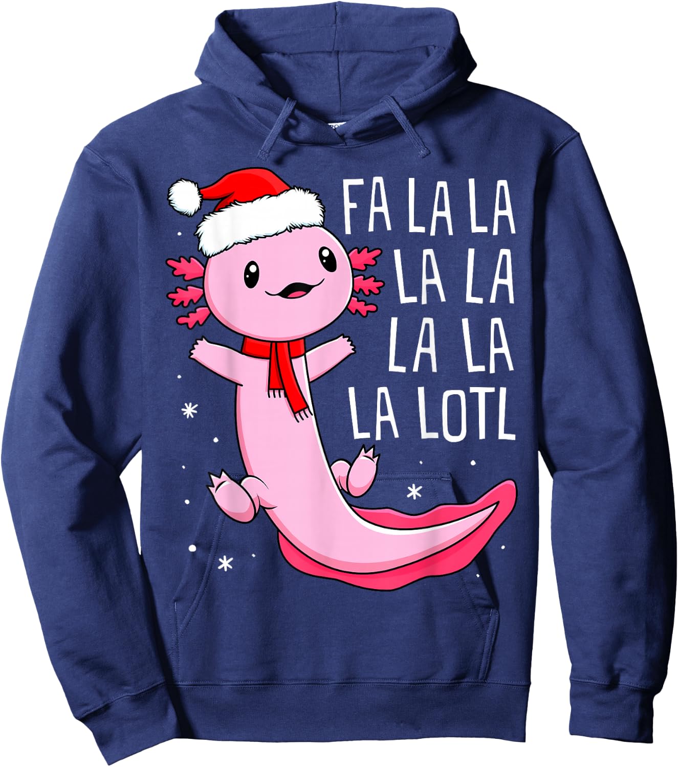 Funny Fa La La Lotl Axolotl Toddler Kids Boys Christmas Xmas Hoodie - Hoodie | Navy