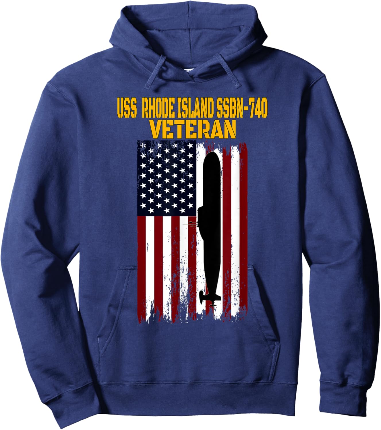 USS Rhode Island SSBN-740 Submarine Veterans Day Fathers Day Hoodie - Hoodie | Navy