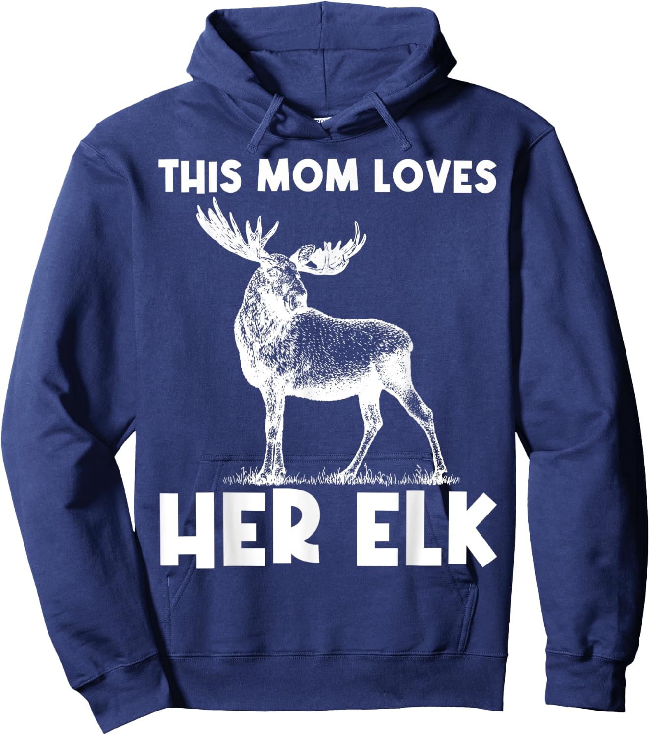 Cool Elk Design For Mom Women Elk Deer Hunter Hunting Lovers Hoodie - Hoodie | Navy
