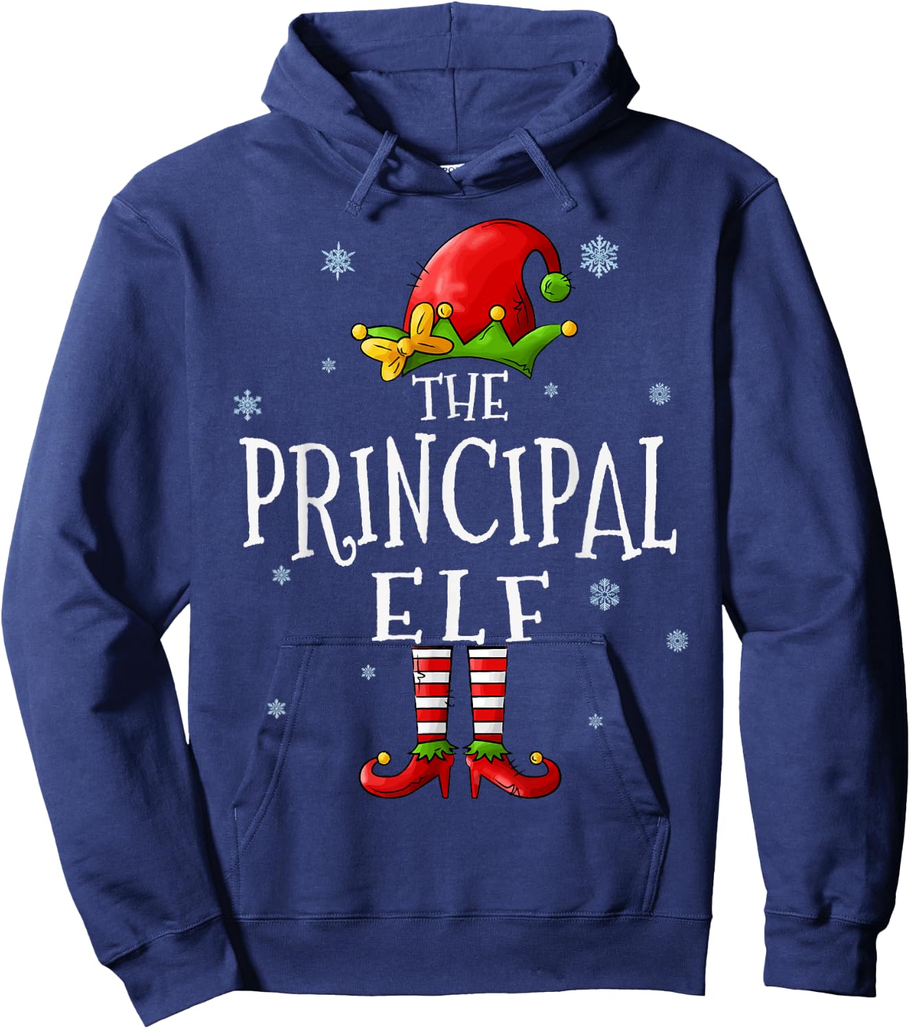 The Principal Elf Squad Funny Xmas Groupe Matching Christmas Hoodie - Hoodie | Navy