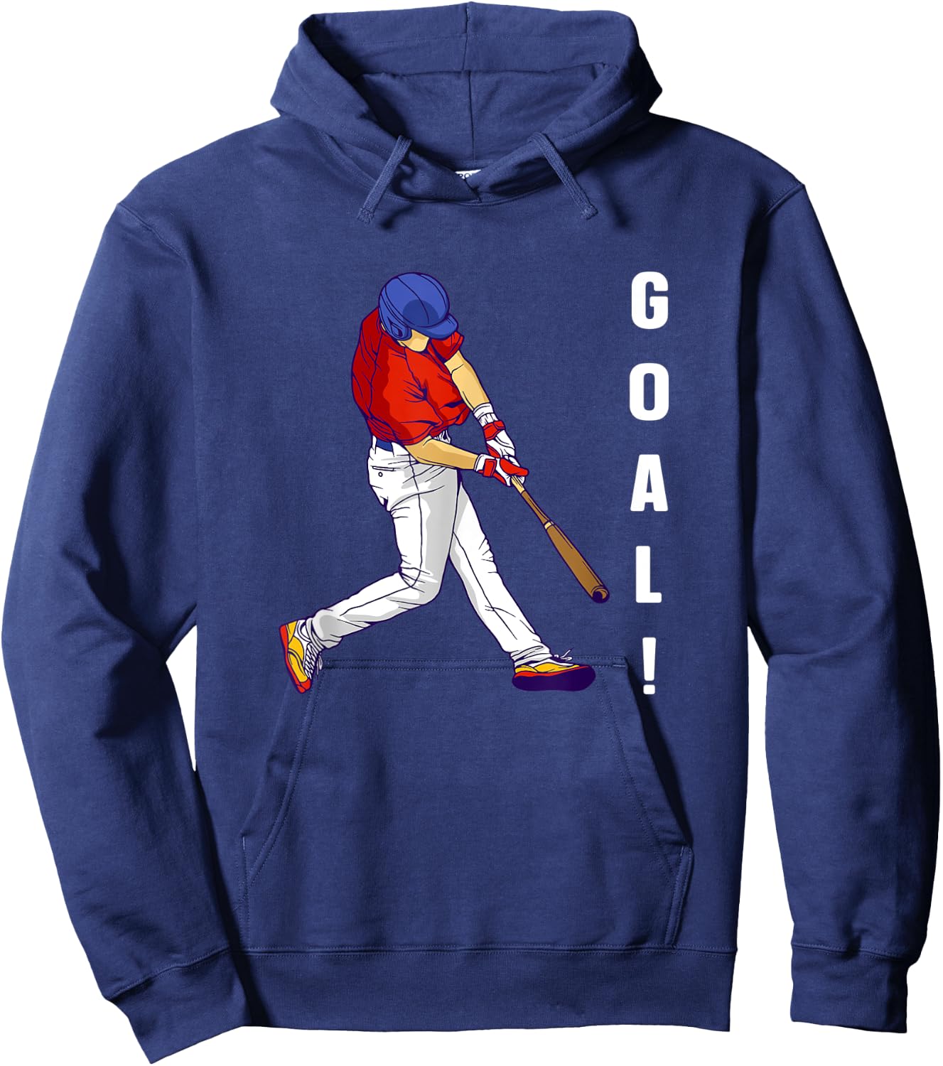 GOAL! Baseball Player Funny Sports Saying Soccer/Hockey Hoodie - Hoodie | Navy