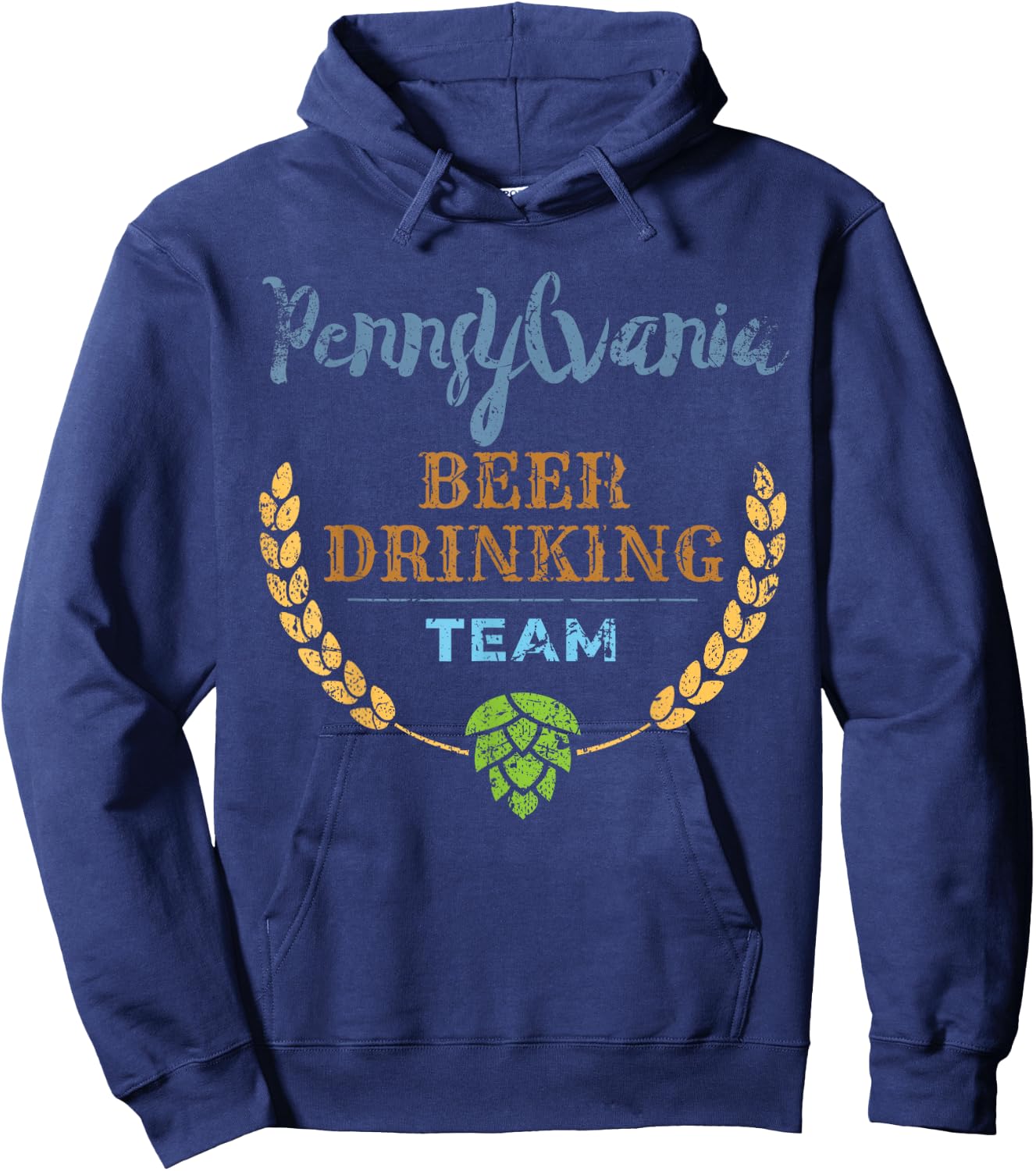 Pennsylvania Beer Drinking Team Vintage Style Hoodie - Hoodie | Navy