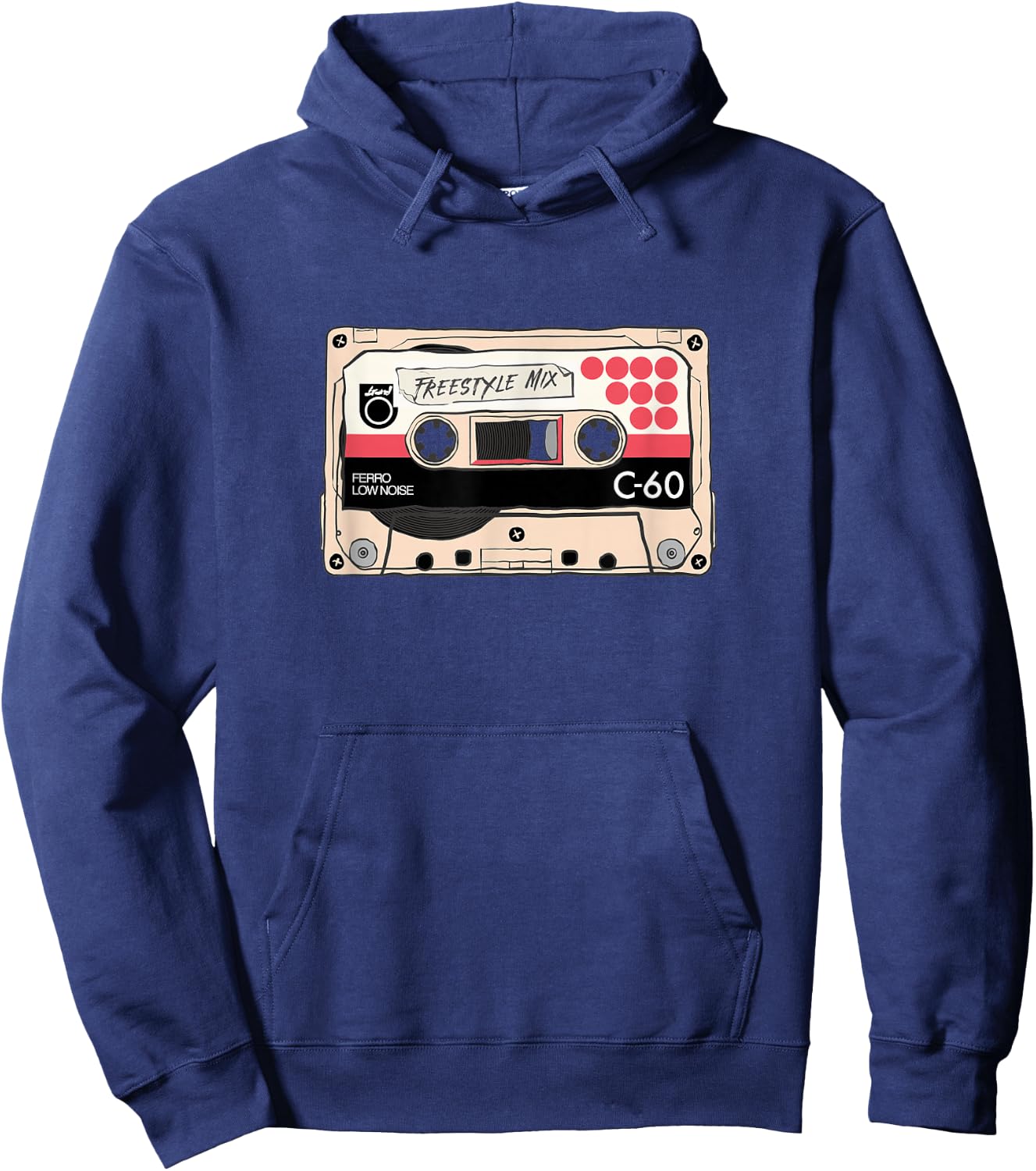 Freestyle Mix Tape Retro Vintage 80s Music Fan Hoodie - Hoodie | Navy