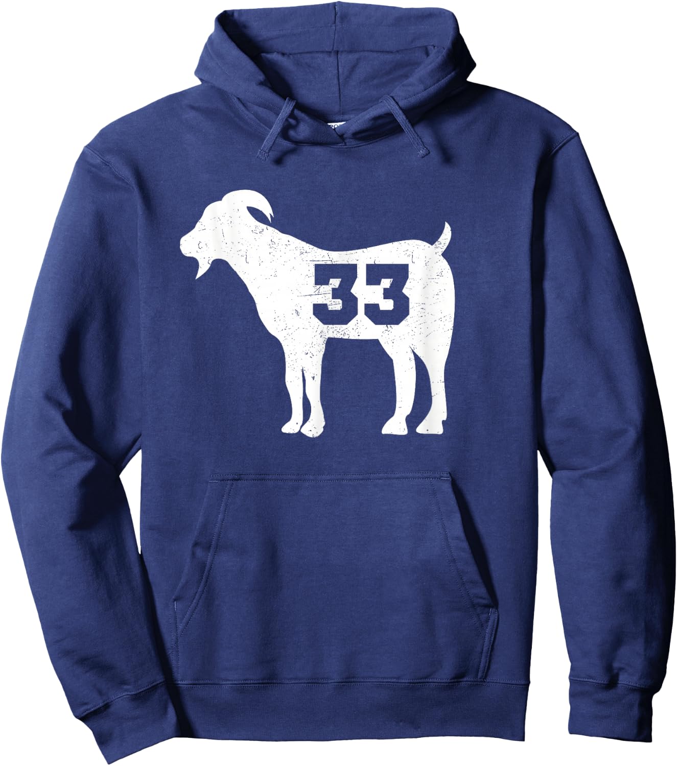 Vintage Distressed GOAT 33 Hoodie - Hoodie | Navy