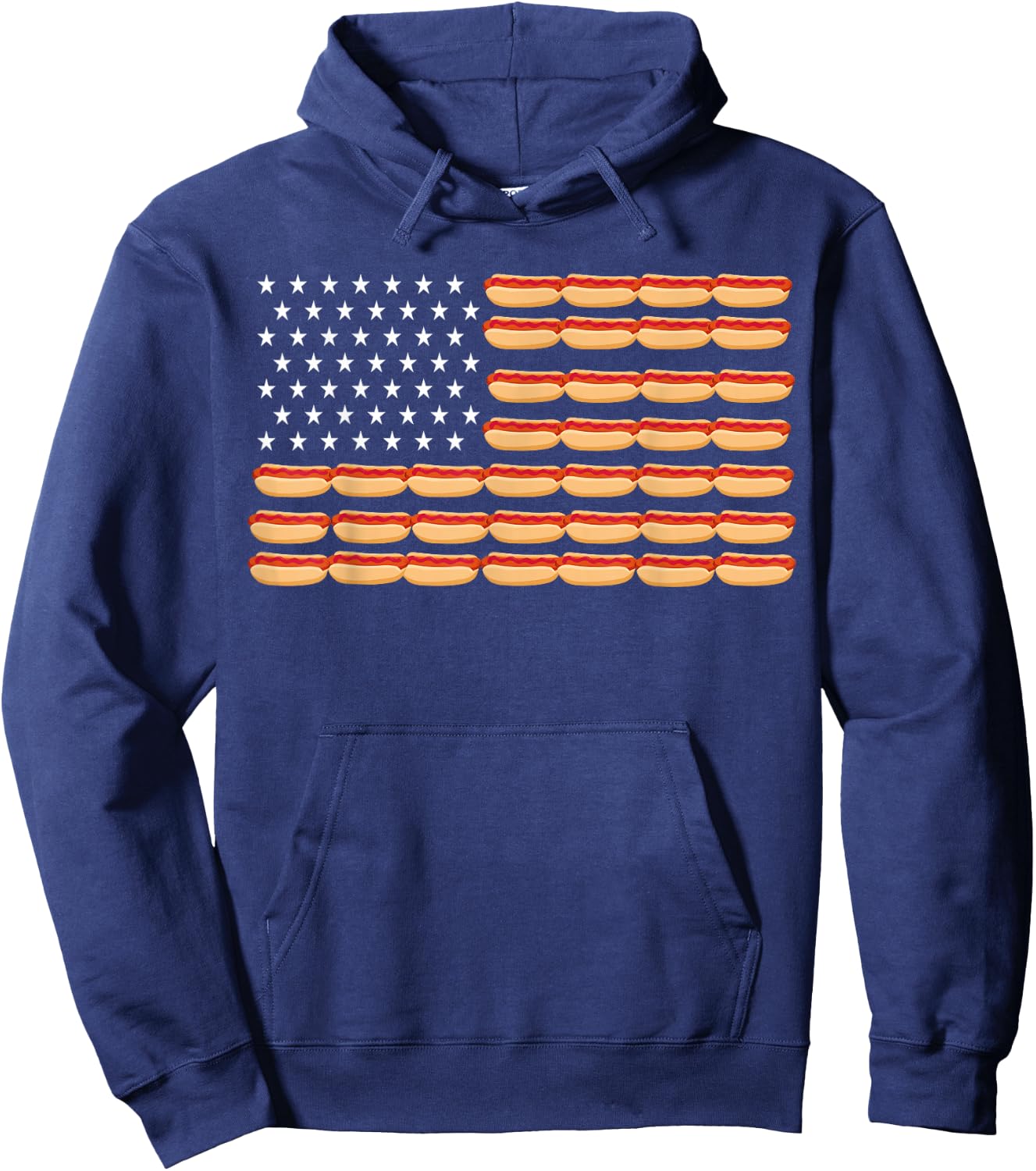 USA Hot Dog Flag Hoodie - Hoodie | Navy