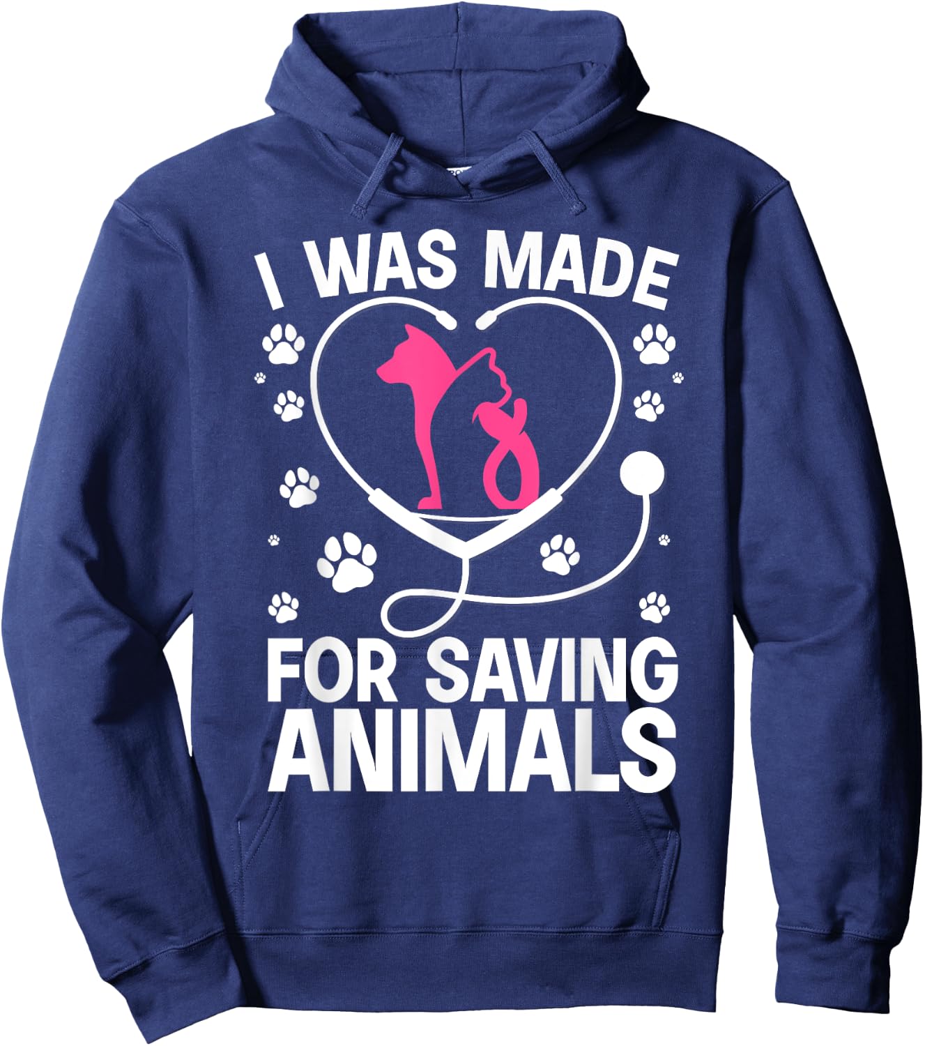 Funny Veterinary Design Women Veterinarian Vet Tech Hoodie - Hoodie | Navy