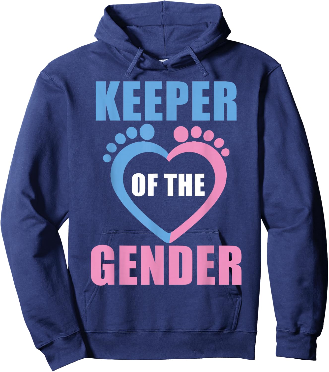 Baby Reveal Party Gender Reveal Keeper of The Gender Hoodie - Hoodie | Navy