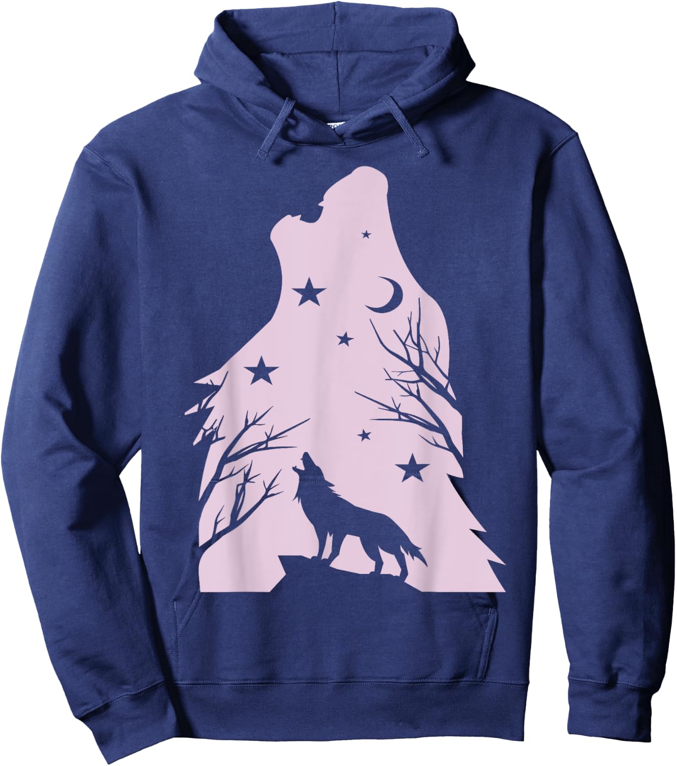 Wolf Costume Graphic For Wolves Lover Young Girls & Women Hoodie - Hoodie | Navy