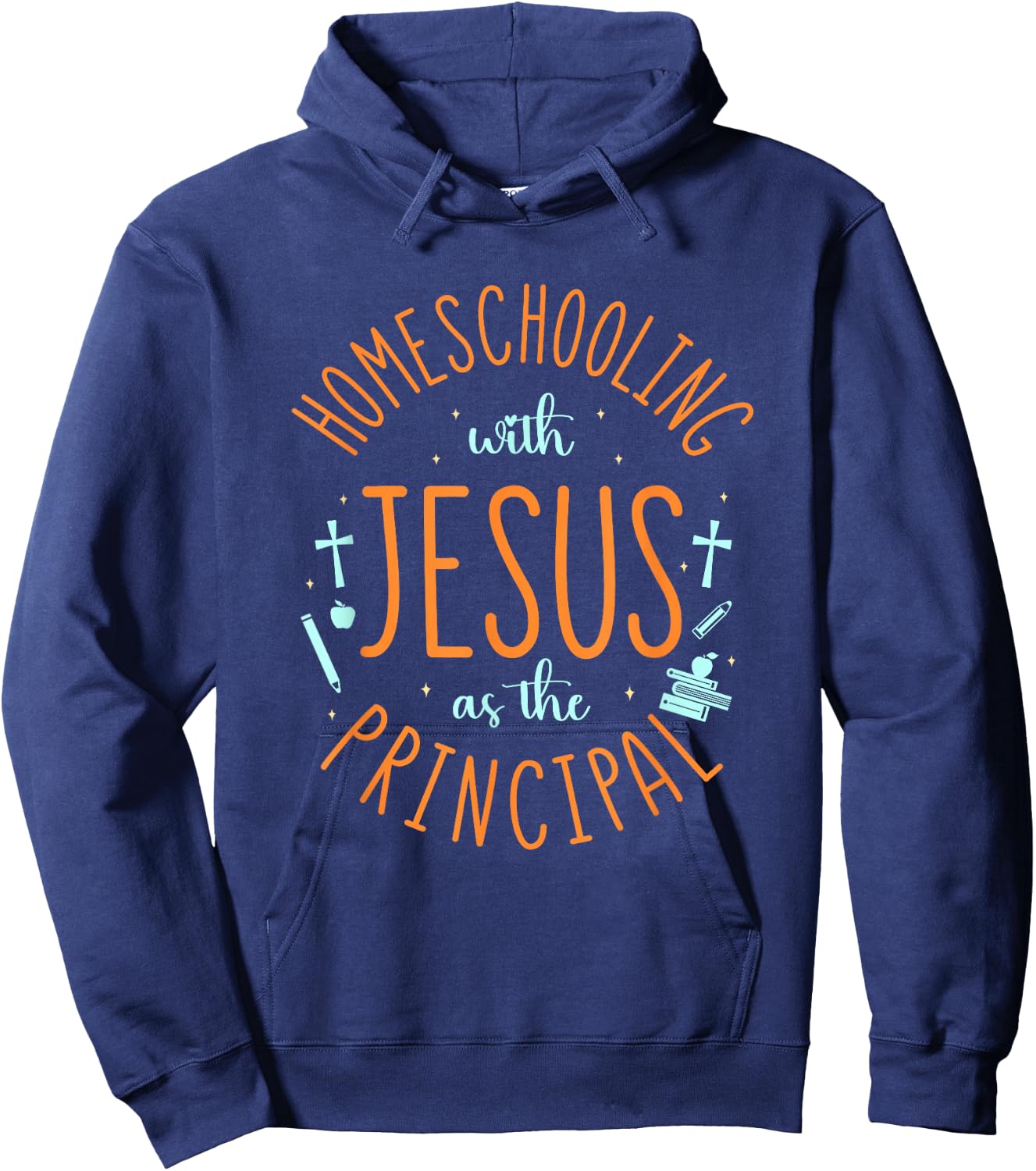 Homeschooling with Jesus - Christian Teacher Homeschool Mom Hoodie - Hoodie | Navy