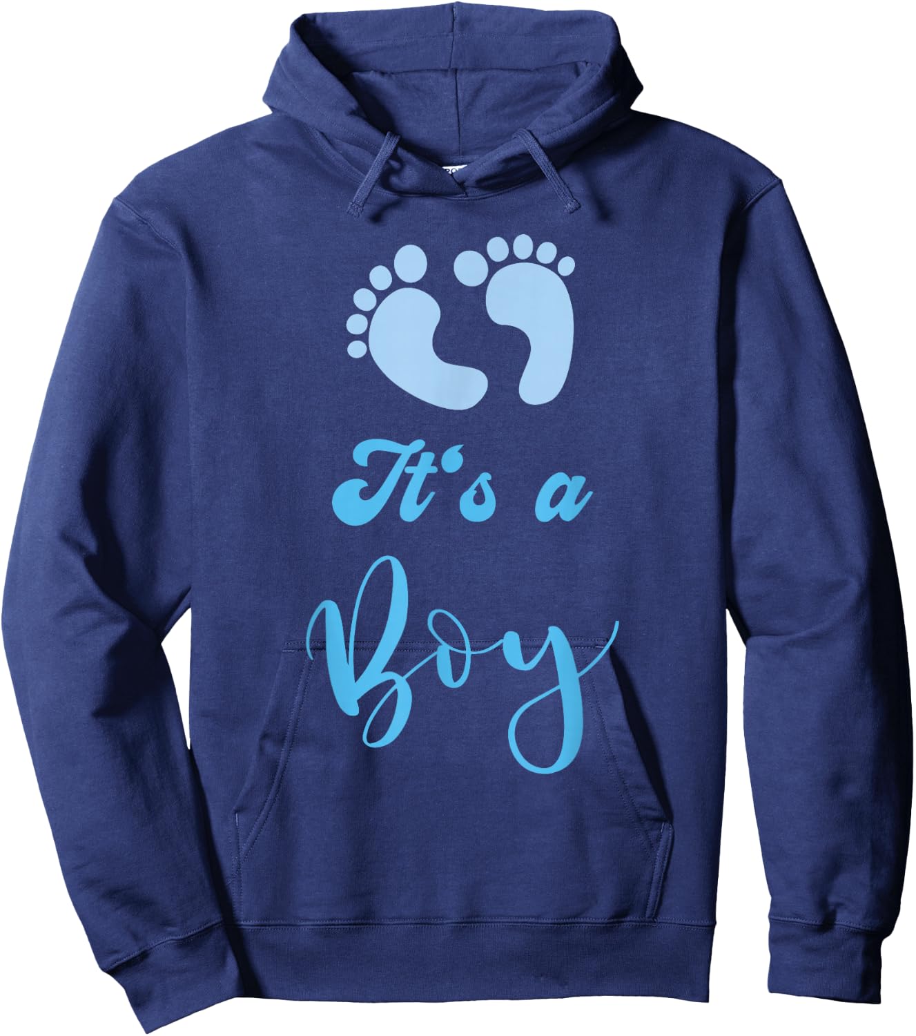 Its a Boy with Feet Baby Shower Party Hoodie - Hoodie | Navy
