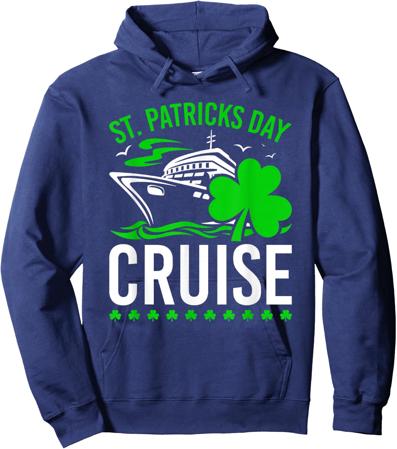 St. Patricks Day Cruising Trip Black Small Hoodie - Hoodie | Navy