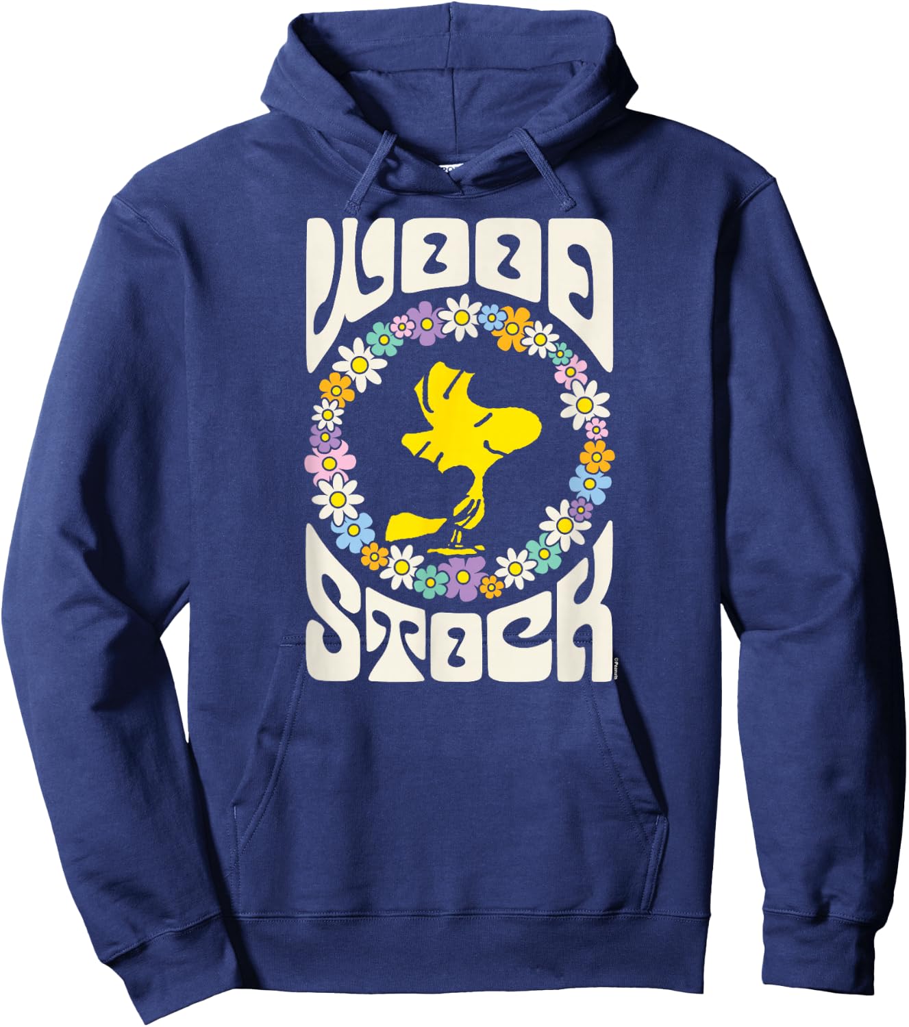 Peanuts - Woodstock Retro Flowers Hoodie - Hoodie | Navy