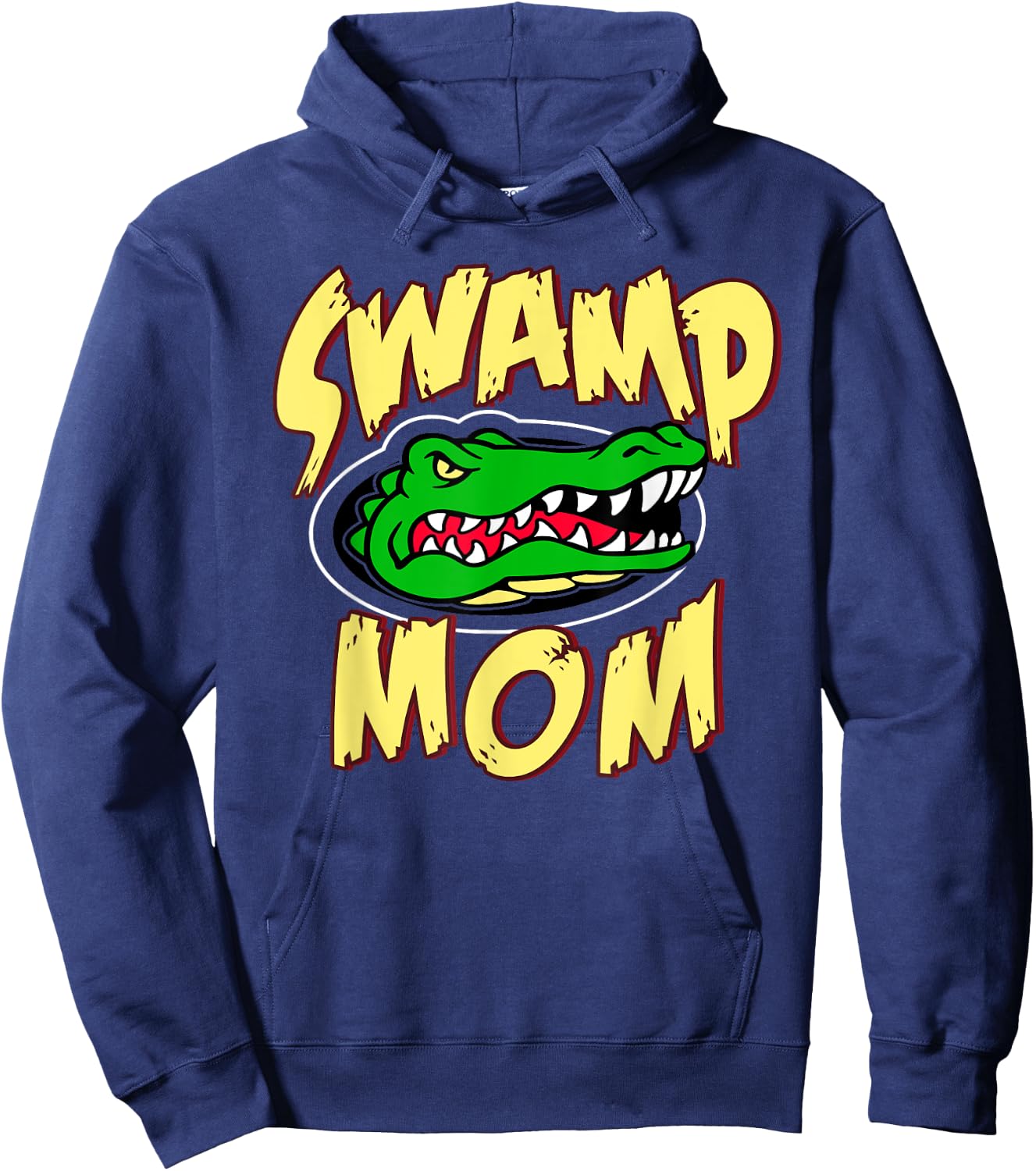 Swamp Mom,Mother of Student at School with Alligator Mascot Hoodie - Hoodie | Navy