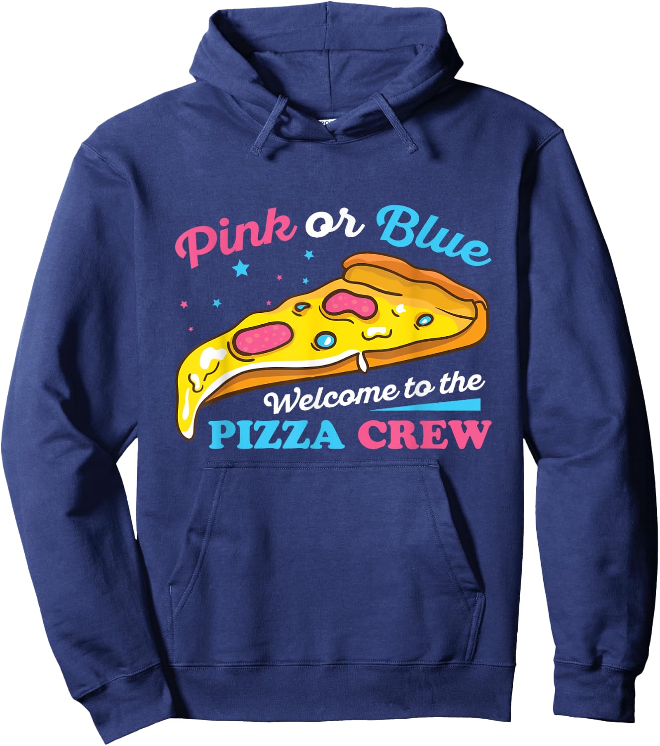 Gender Reveal Pizza Design for a Pizza Lover Hoodie - Hoodie | Navy