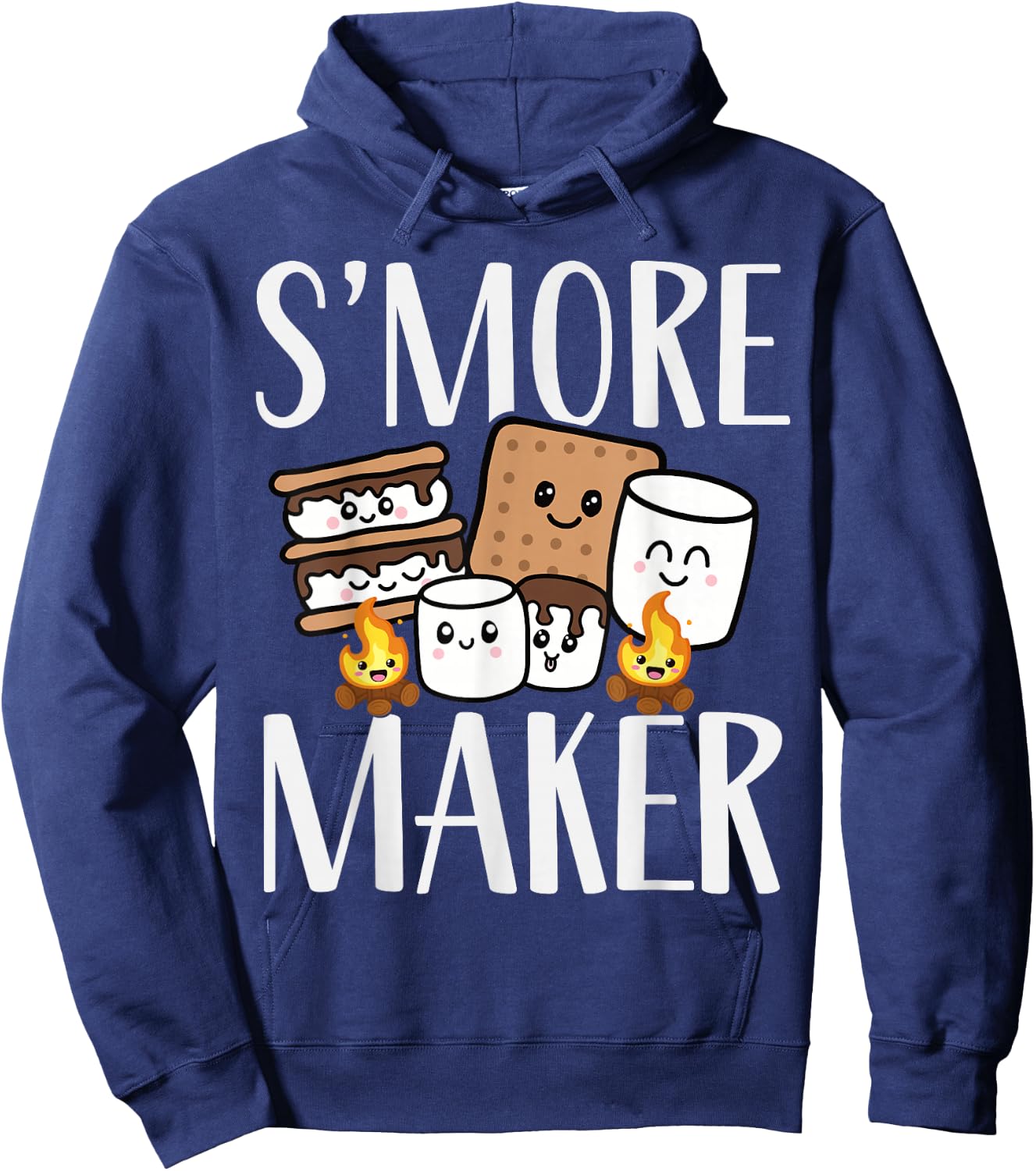 Smore Maker, Funny Kawaii S'more Summer Camper Team Squad Hoodie - Hoodie | Navy
