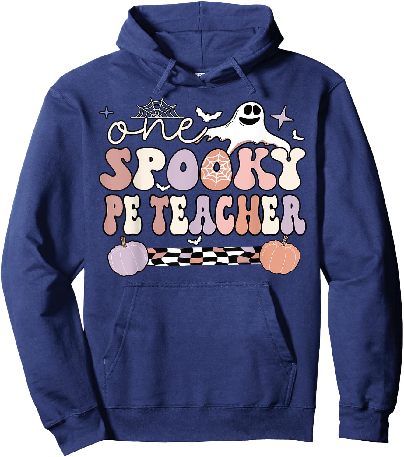 Spooky PE Teacher Halloween Physical Education Teacher Men Women Hoodie - Hoodie | Navy