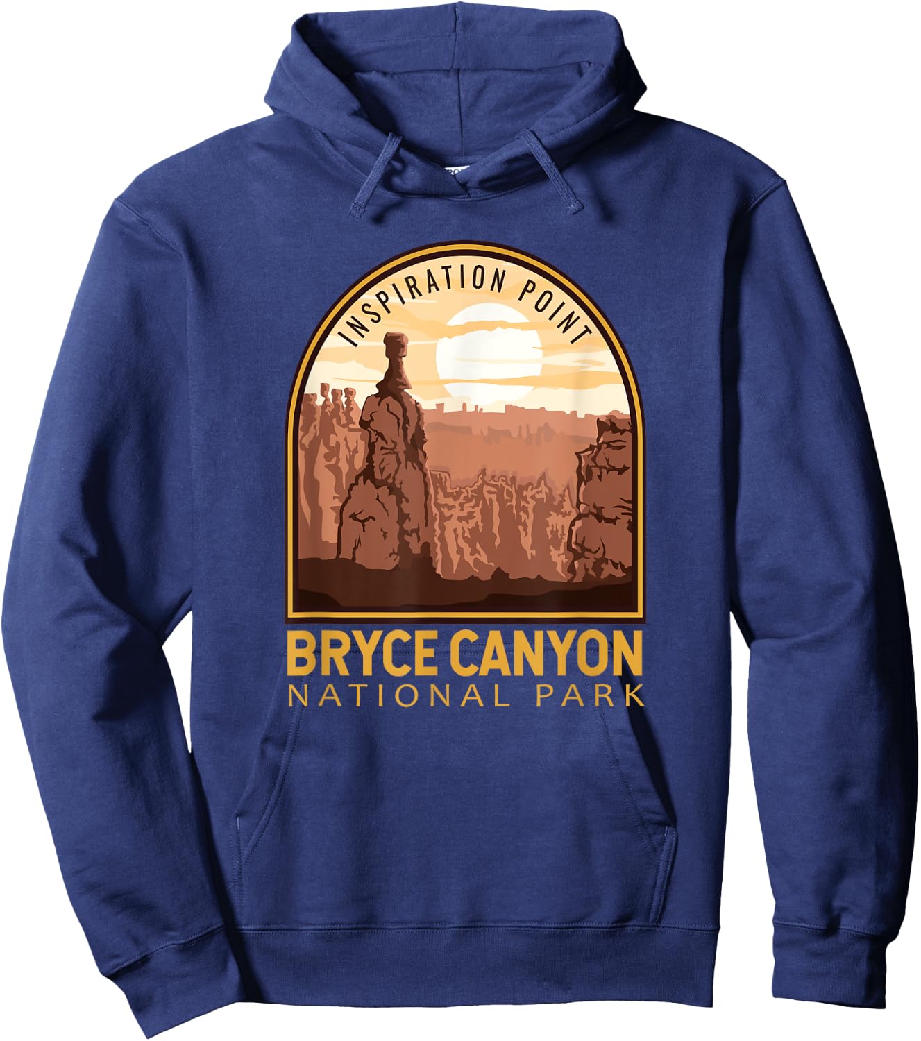 Bryce Canyon National Park Vintage Emblem Hoodie - Hoodie | Navy