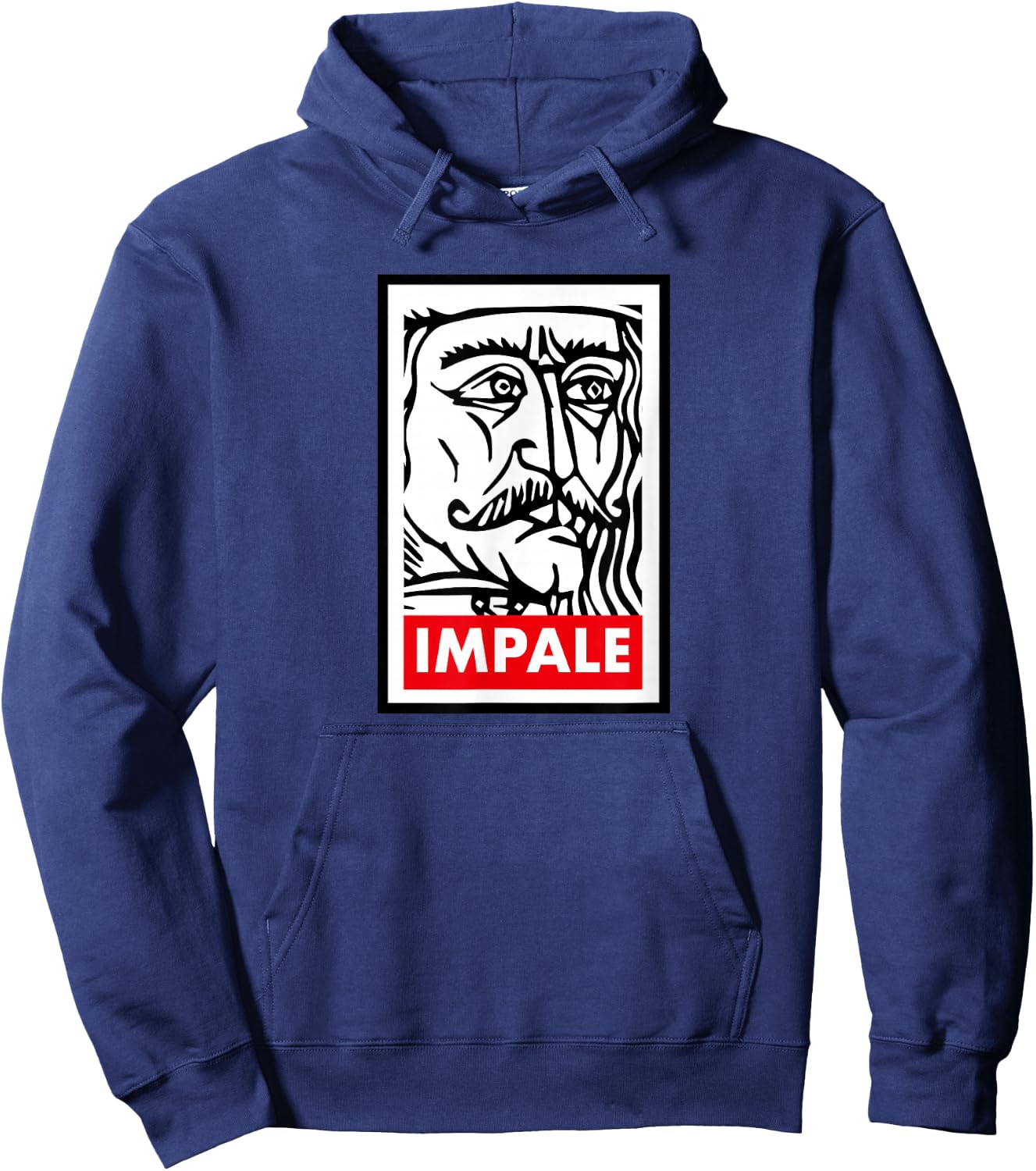Vlad The Impaler Impale Gothic Grunge Occult Vampire Hoodie - Hoodie | Navy