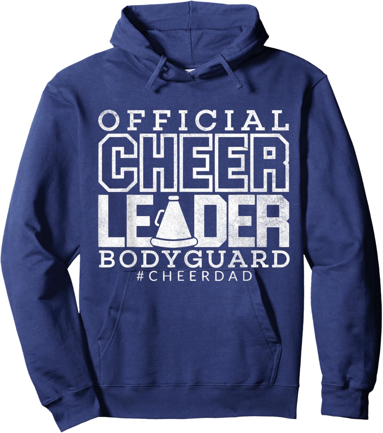 Cheer Dad Funny Papa Official Cheerleader Bodyguard Men Hoodie - Hoodie | Navy