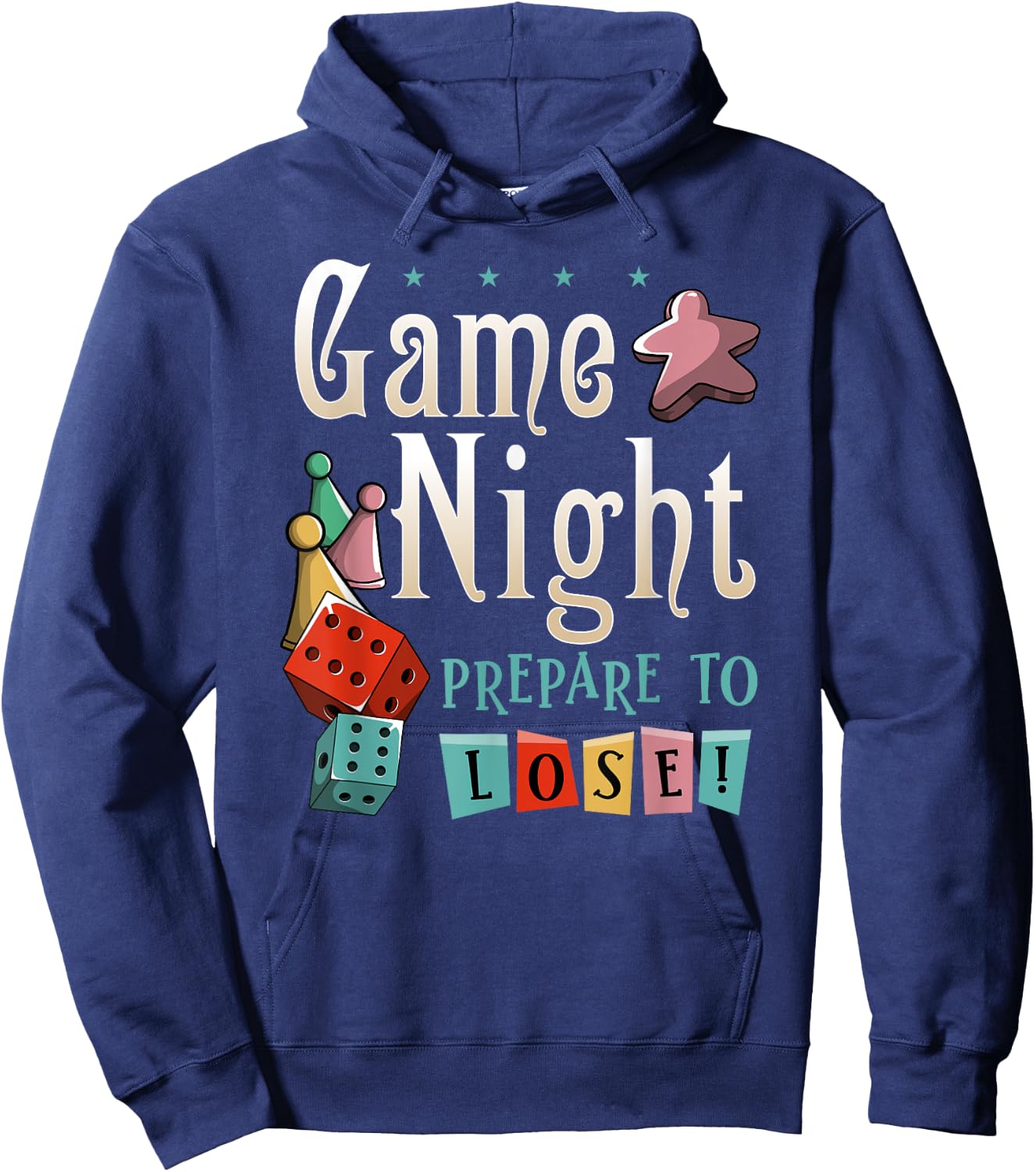 Funny Game Night Matching Outfit - Family Game Night Hoodie - Hoodie | Navy