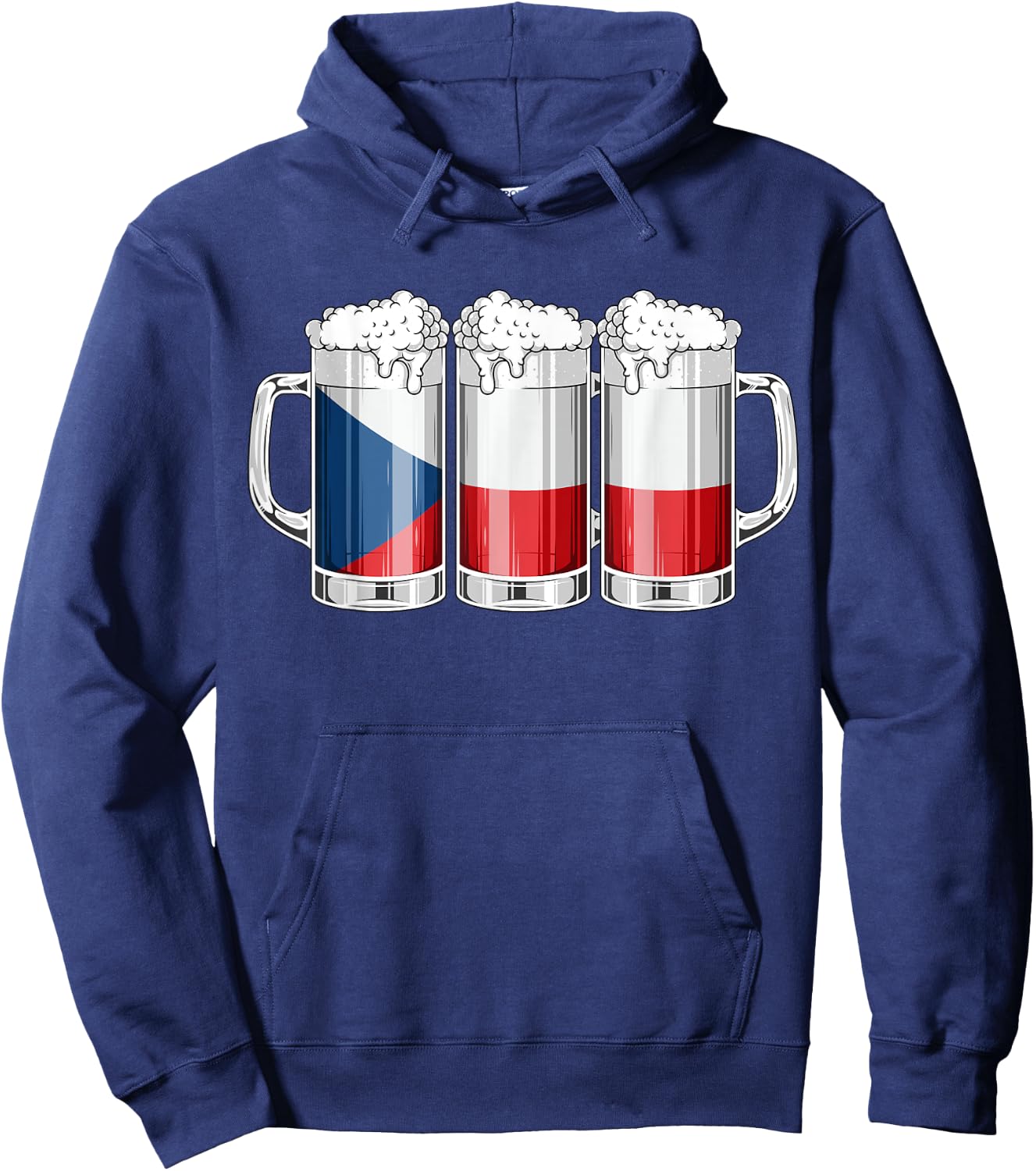 Beer Czech Shirt - Beer Czech Republic Flag Patriotic Hoodie - Hoodie | Navy