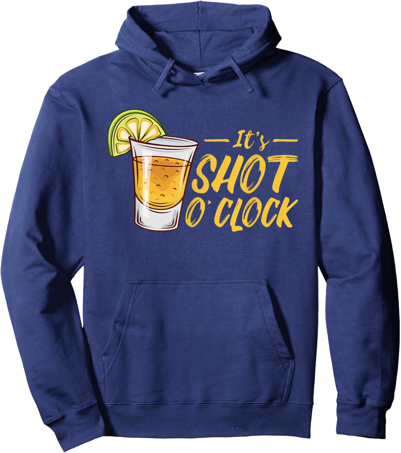 It's Shot O'Clock | Alcohol Tequila Lime | Party Hoodie - Hoodie | Navy