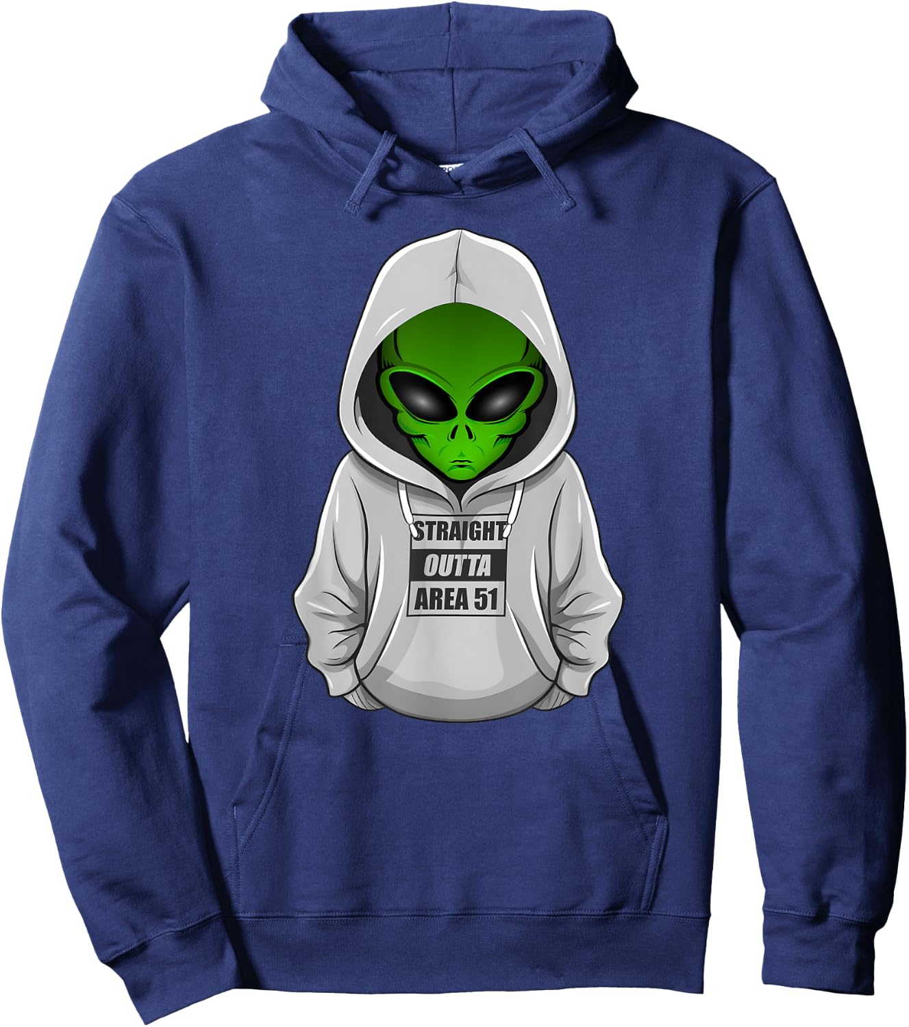 Cool Alien Halloween Costume Straight Outta Area 51 Hoodie - Hoodie | Navy