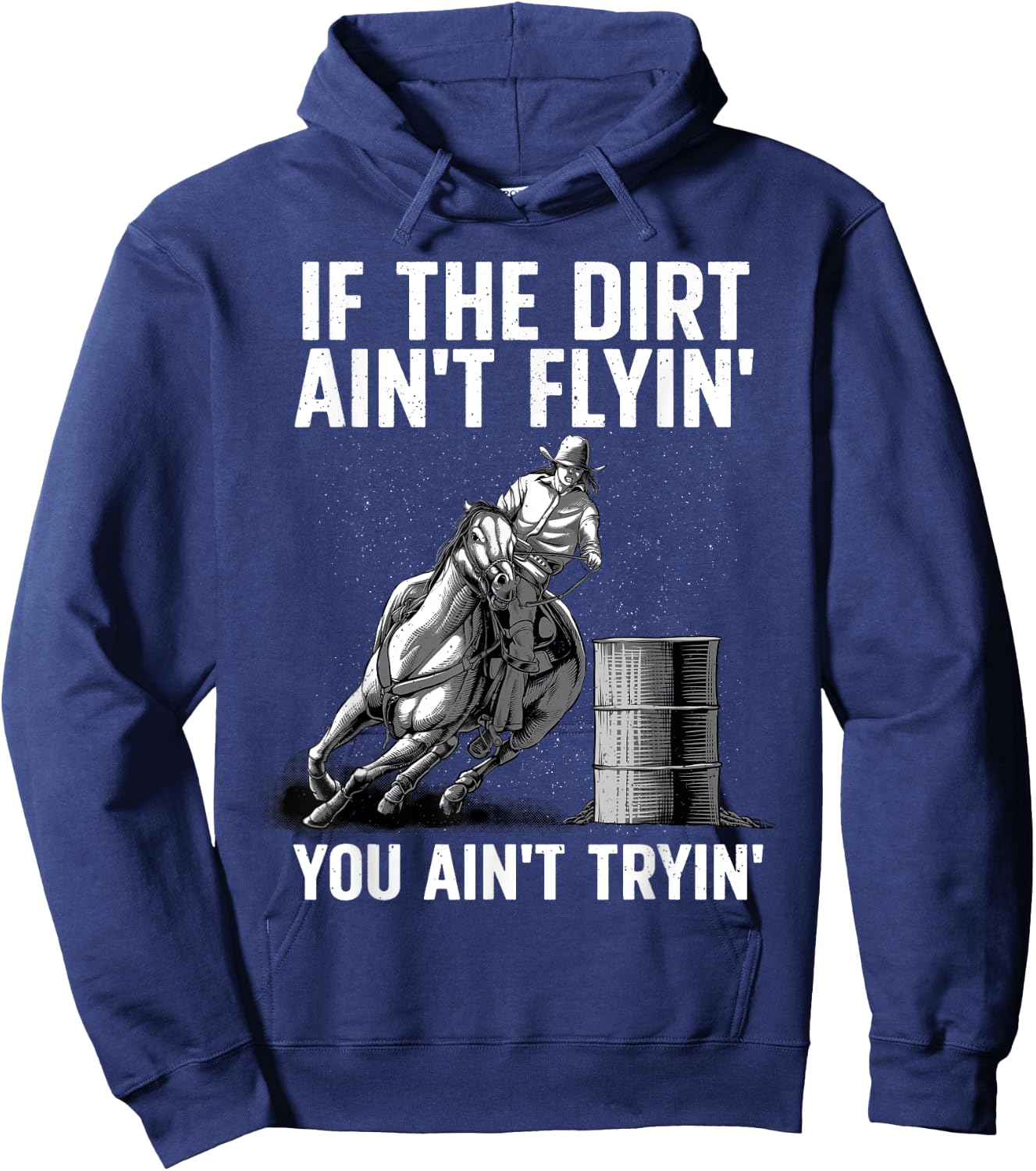 Funny Barrel Racing Design Women Barrel Racer Rodeo Hoodie - Hoodie | Navy