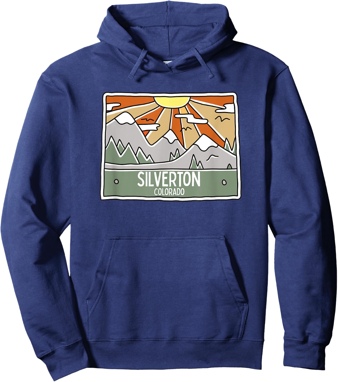 Silverton Colorado Mountains Sunrise CO Trip Souvenir Hoodie - Hoodie | Navy
