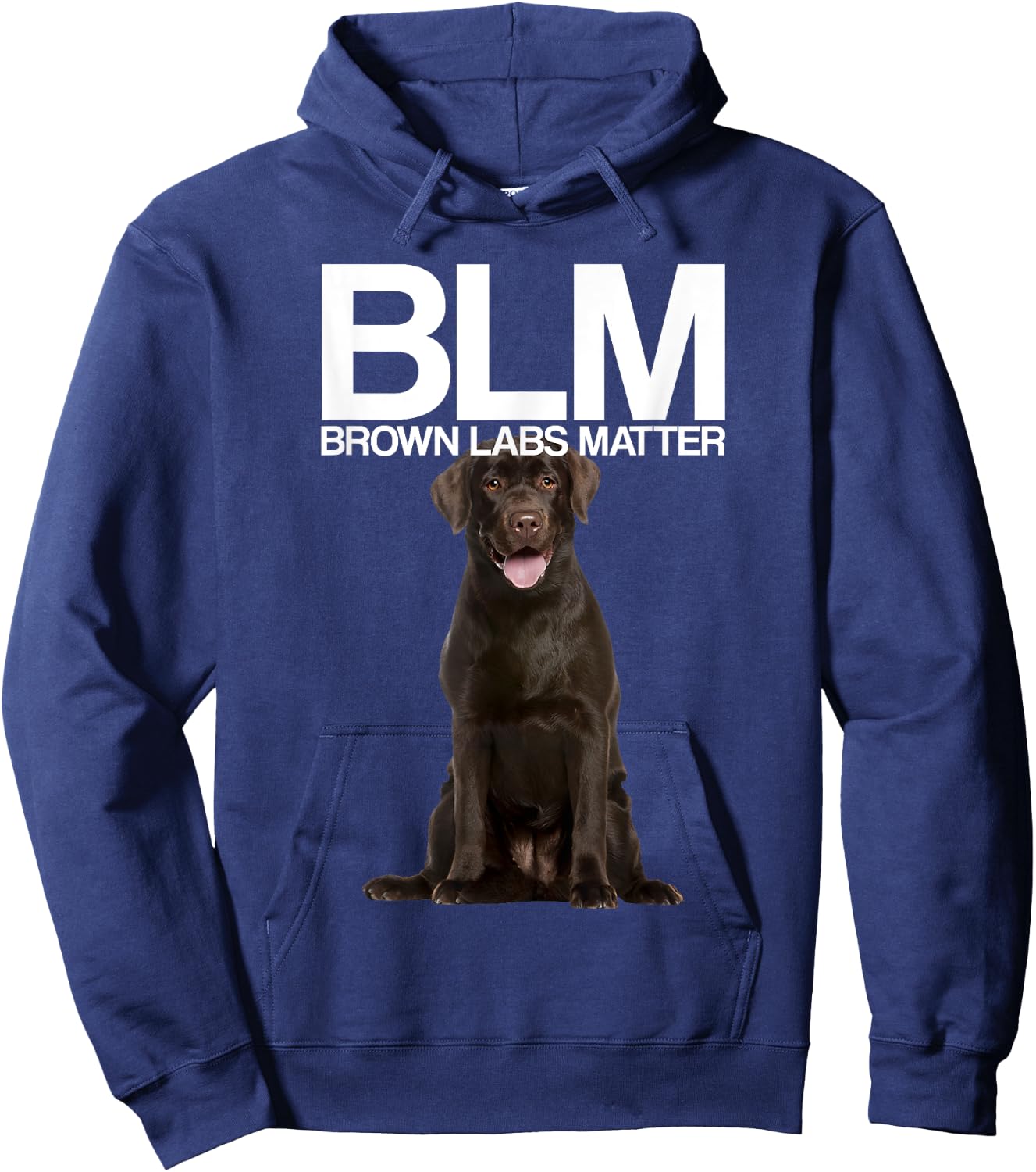 BLM - Brown Labs Matter | Labrador Retriever Hoodie - Hoodie | Navy