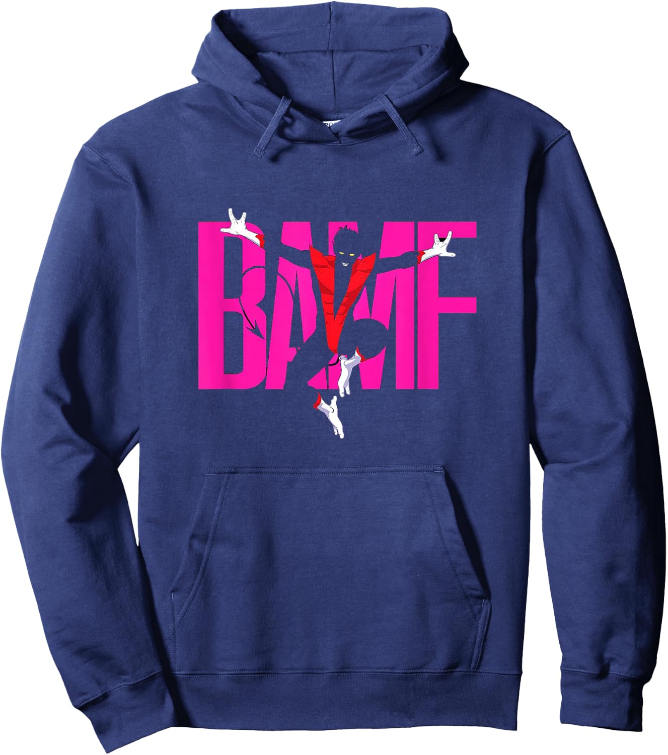 Marvel X-Men Nightcrawler BAMF! Teleporting Sound Logo Hoodie - Hoodie | Navy