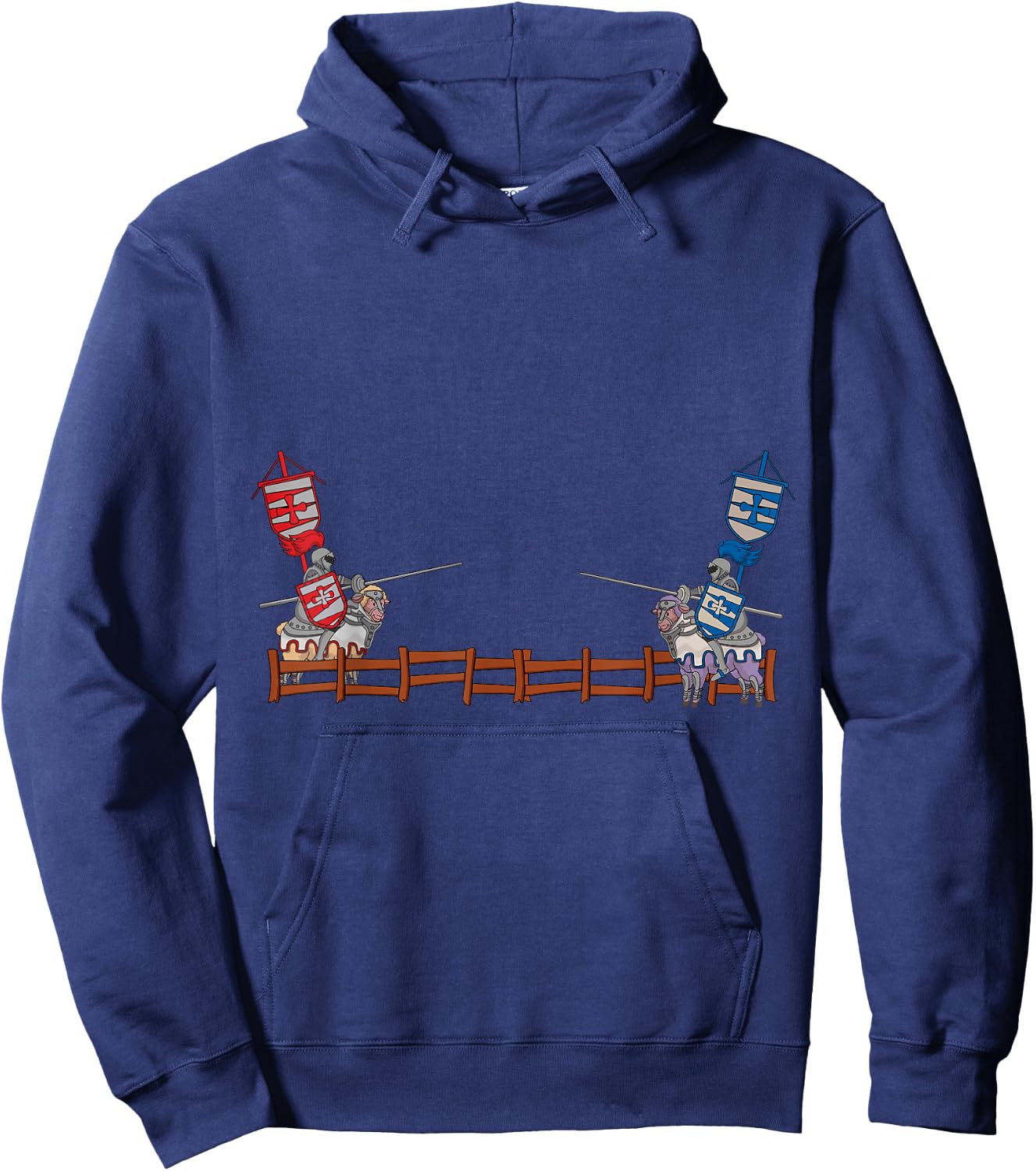 Jousting Fighting Knight Renaissance Festival Joust Medieval Hoodie - Hoodie | Navy