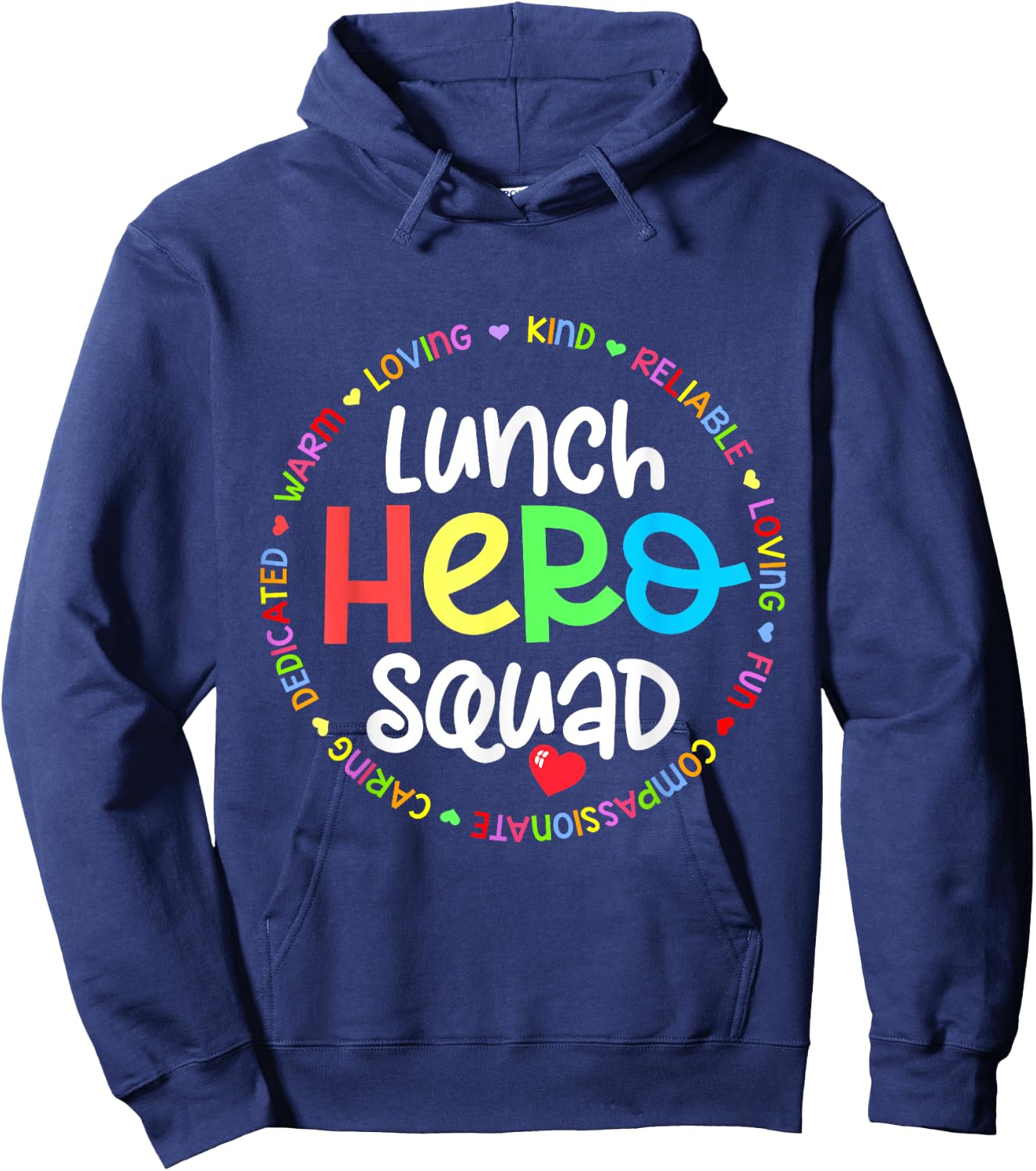 School Lunch Hero Squad Funny Lady Cafeteria Squad Workers Hoodie - Hoodie | Navy