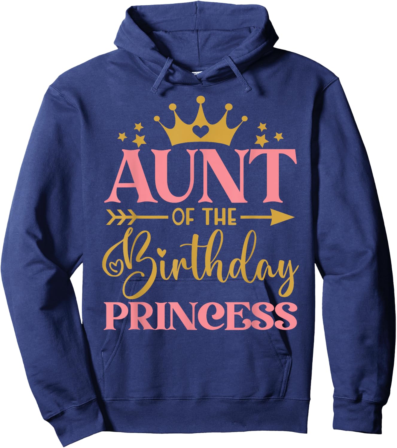 Aunt of The Birthday for Girl - 1st Birthday Princess Girl Hoodie - Hoodie | Navy