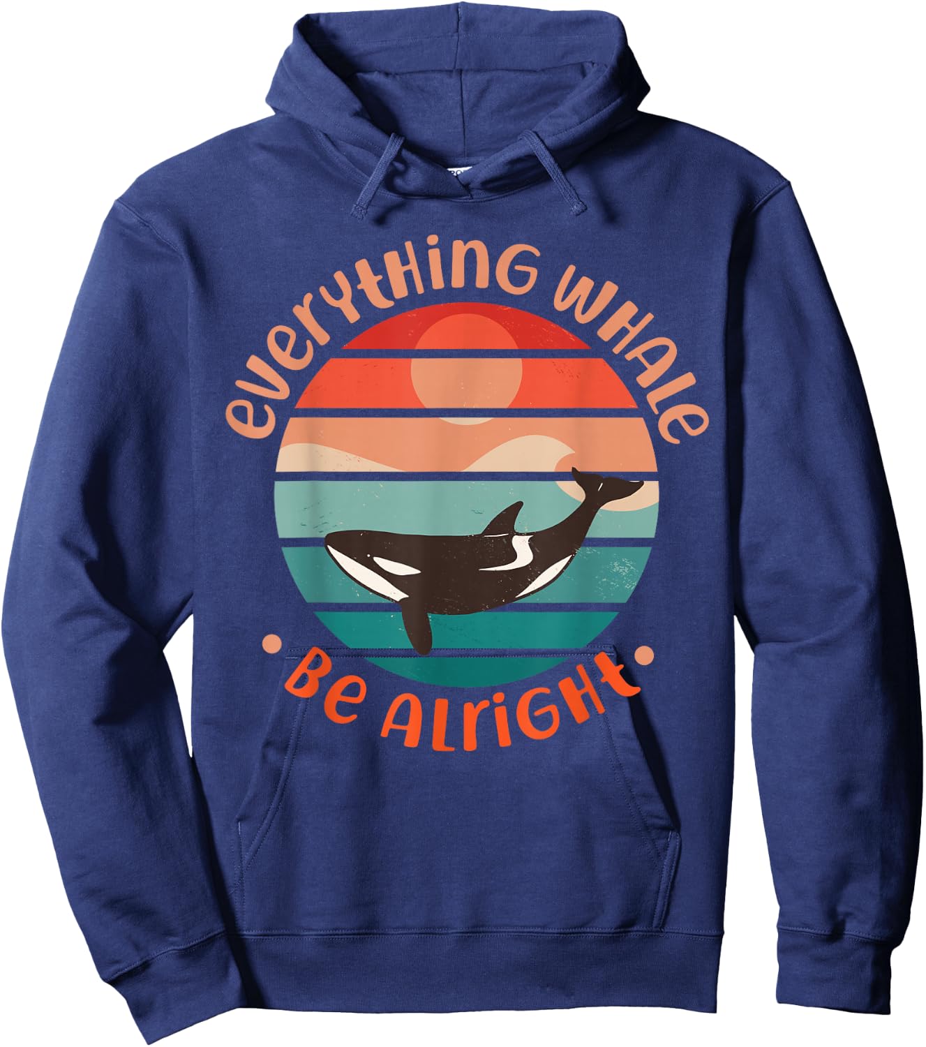 Whale: Everything Whale Be Alright Hoodie - Hoodie | Navy