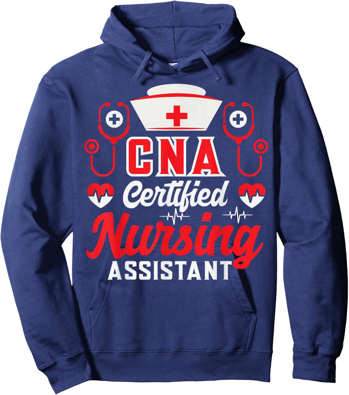 CNA Certified Nursing Assistant Nurse Job Lover Funny Nurse Hoodie - Hoodie | Navy