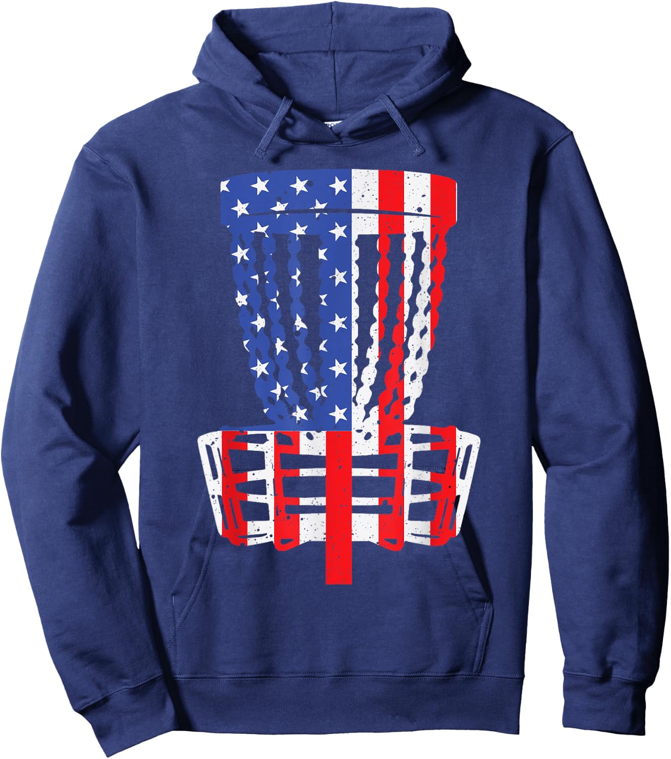 Funny Disc Golf Designs Women American Flag Golfers Hoodie - Hoodie | Navy