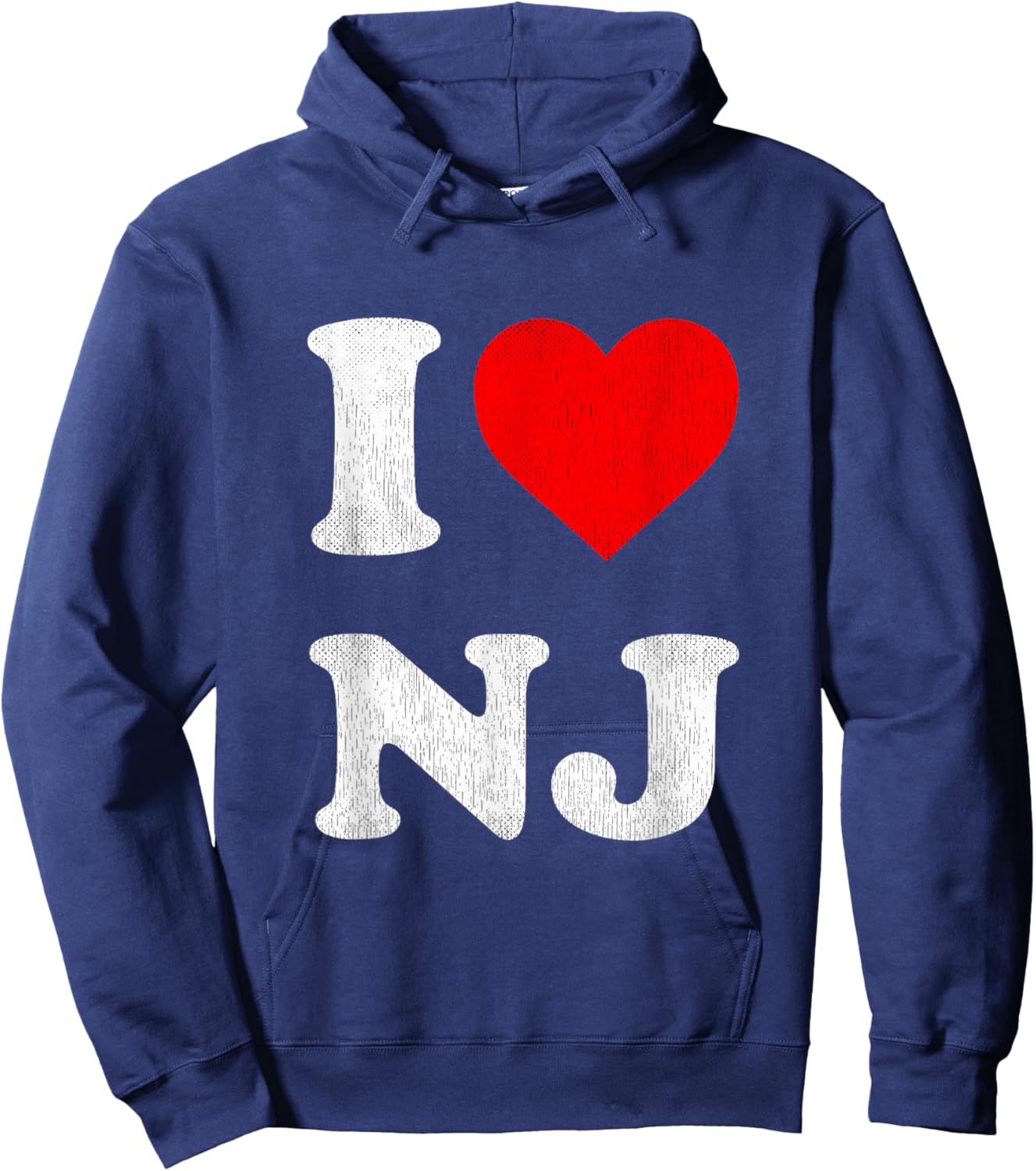 I Love NJ Souvenir I Heart New Jersey Hoodie - Hoodie | Navy